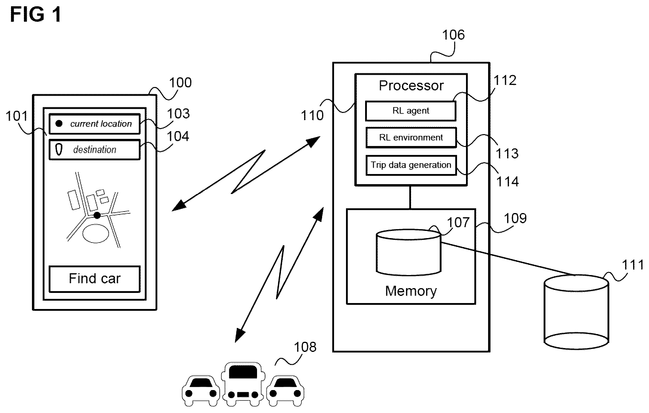 Patent US12417415 — Method and device for controlling a transport system — Figure 1