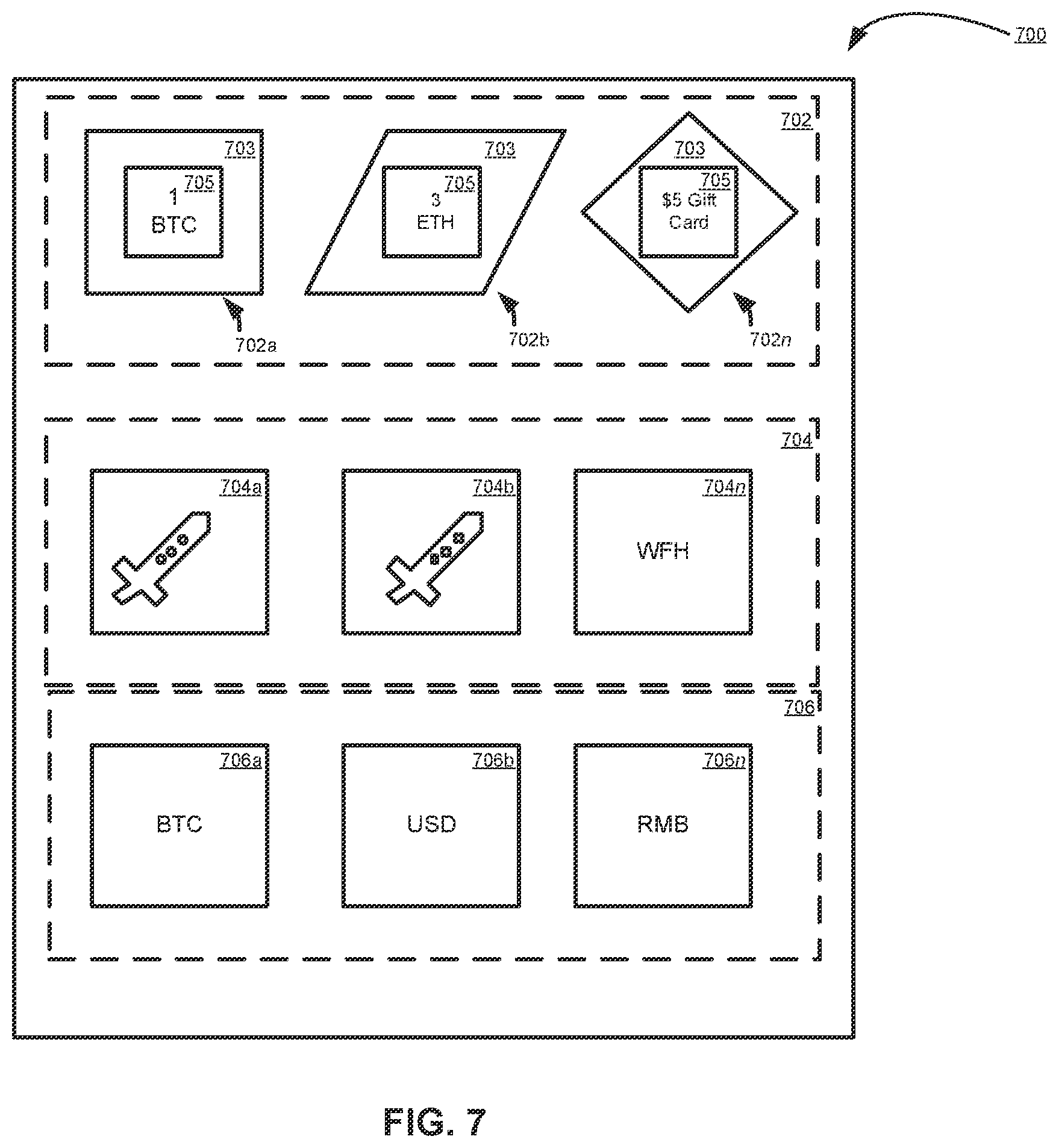 Patent US12417443 Figure 7 – Authenticating physical items in a tokenization workflow