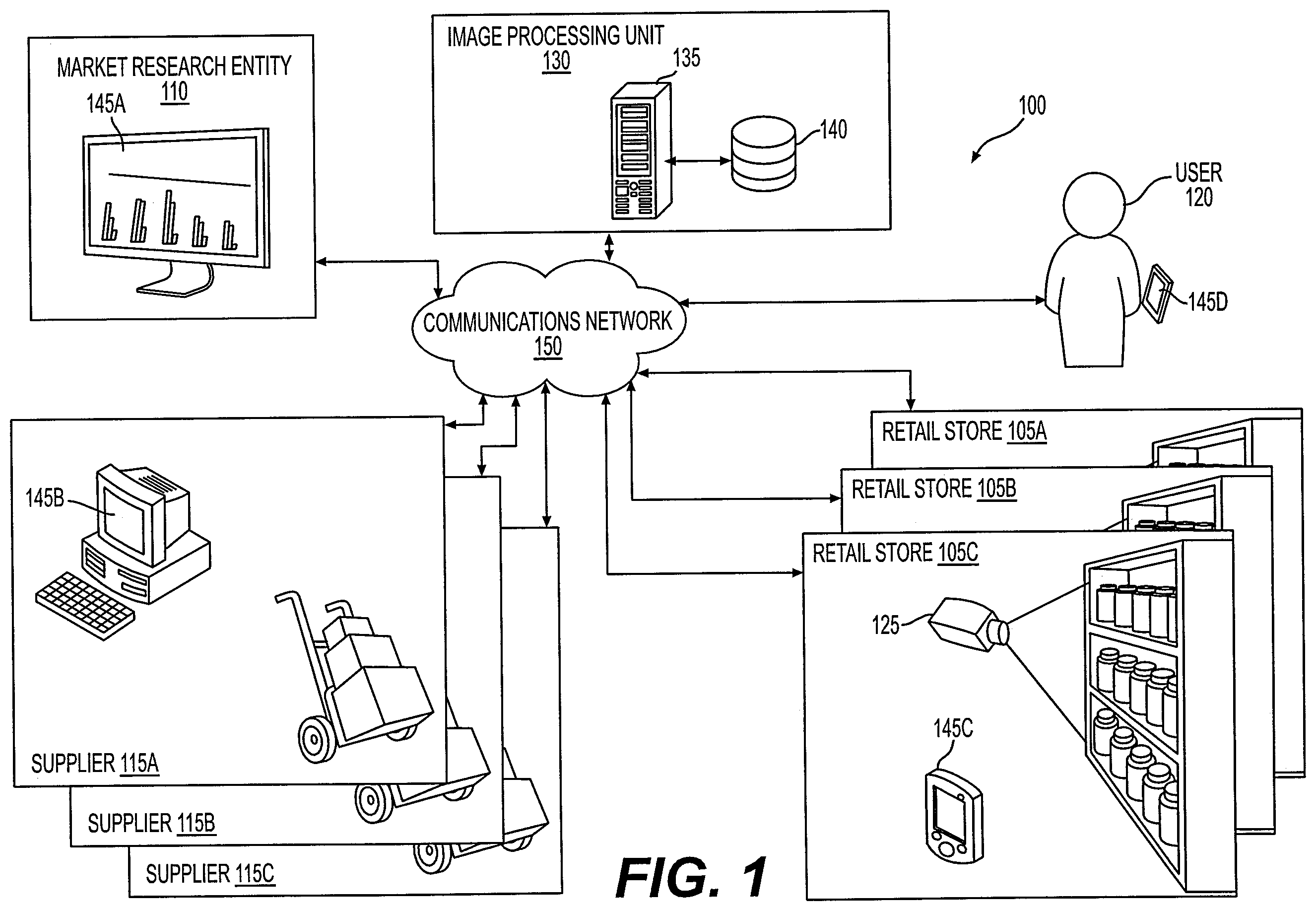Patent US12417486 — Using shopping lists to resolve ambiguities in visual product recognition — Figure 1