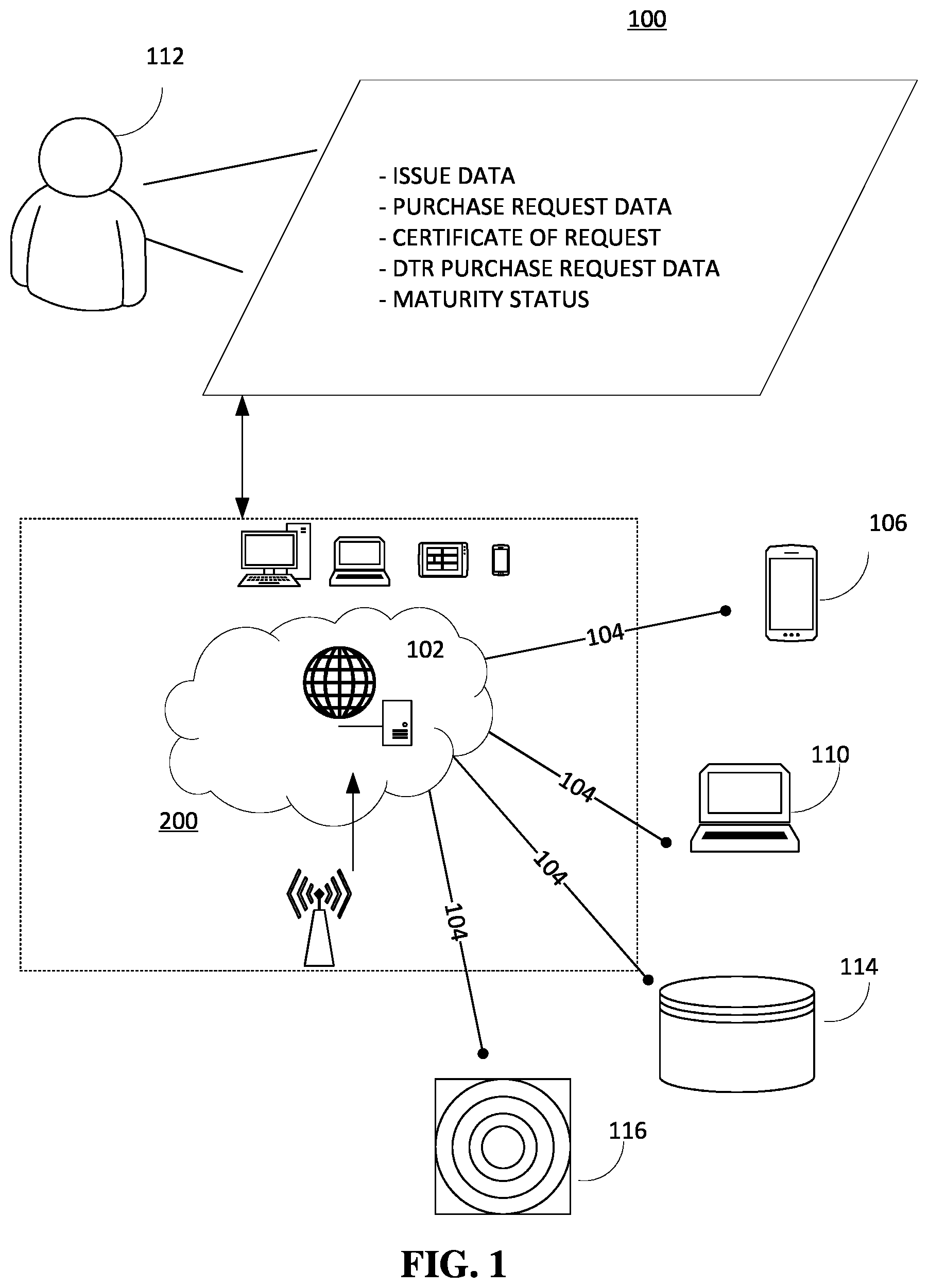 Patent US12417499 — Methods and systems of facilitating trading non-negotiable financial assets — Figure 1