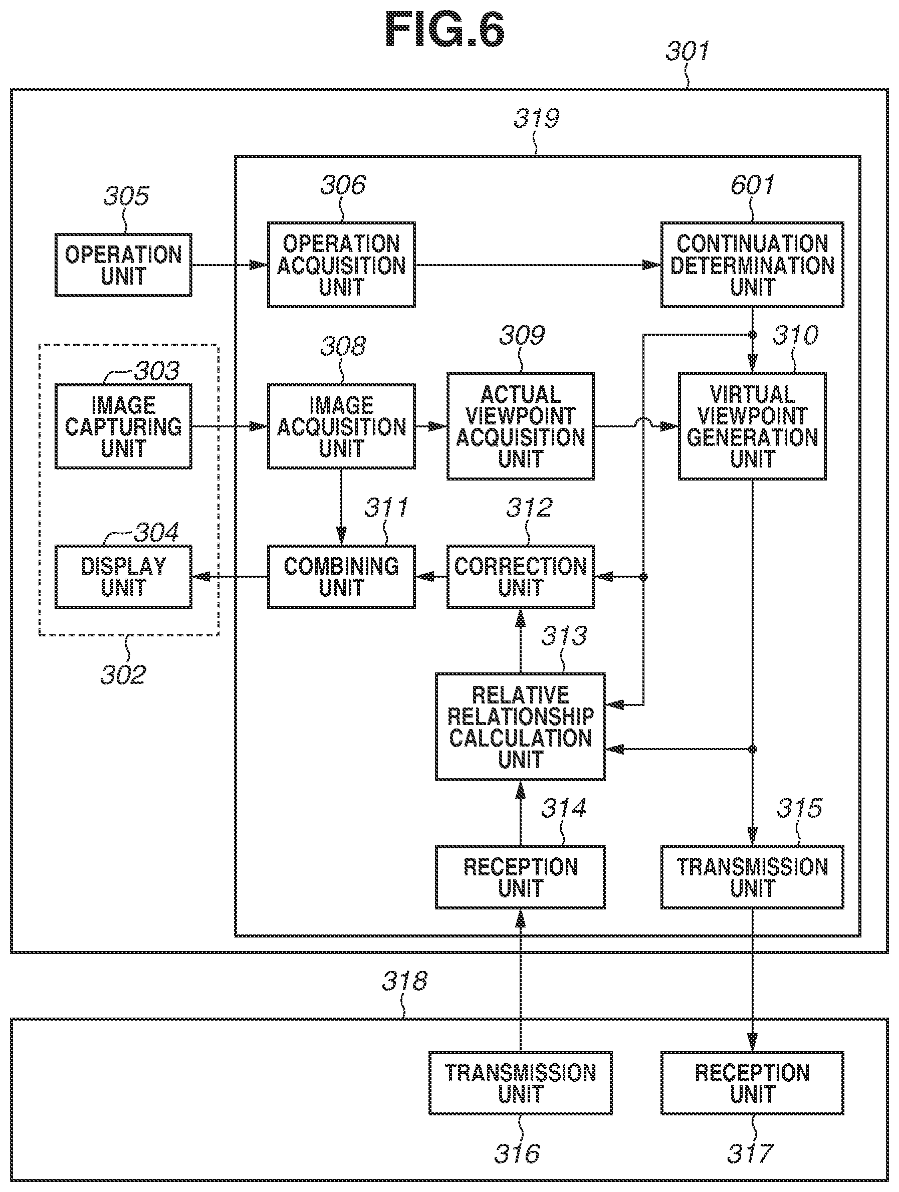 Patent US12417578 Figure 6 – Information processing apparatus for acquiring actual viewpoint position and orientation and virtual viewpoint position and orientation of user, information processing method, and storage medium