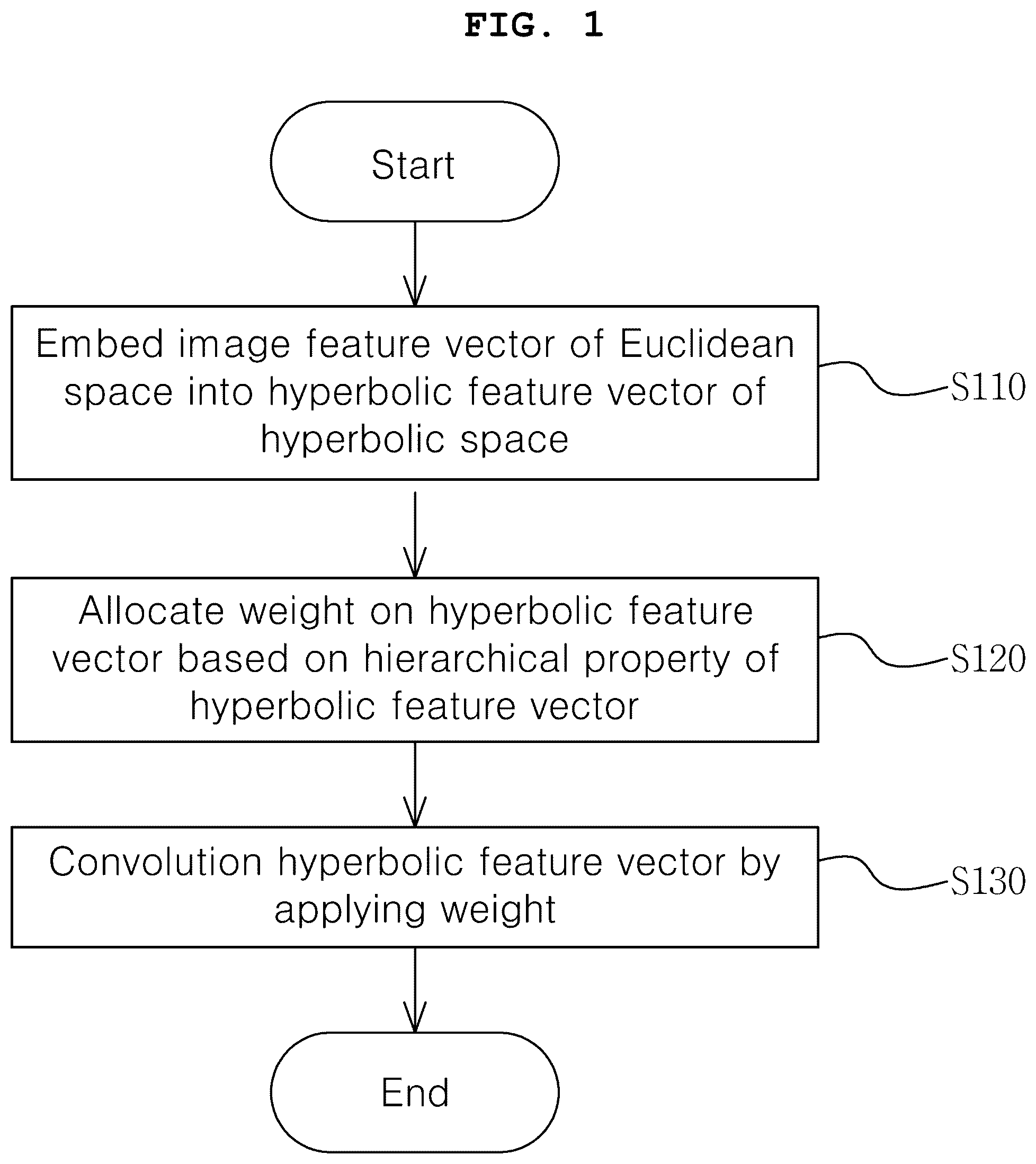 Patent US12417613 — Image convolution method in hyperbolic space — Figure 1