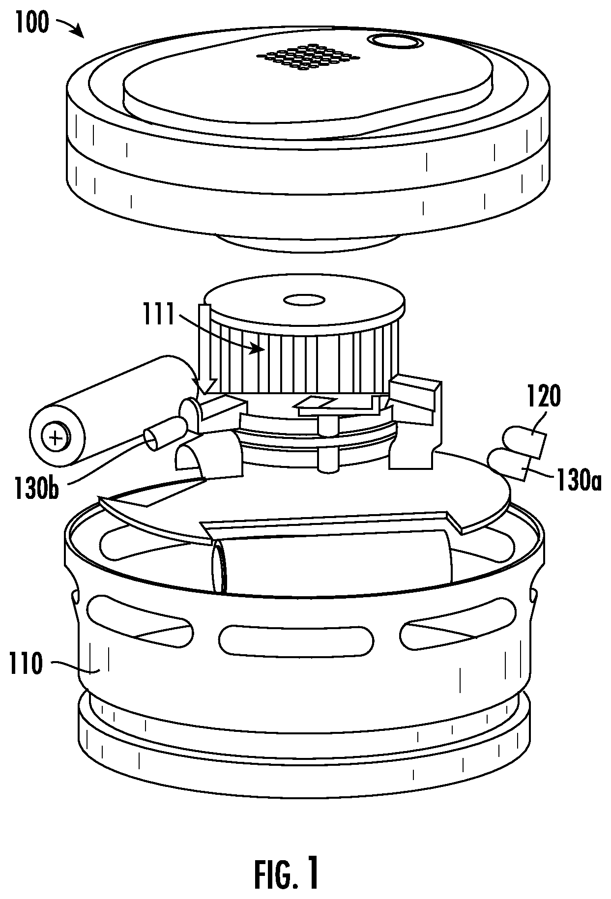 Patent US12417688 — Single-wave multi-angle smoke alarm algorithm — Figure 1
