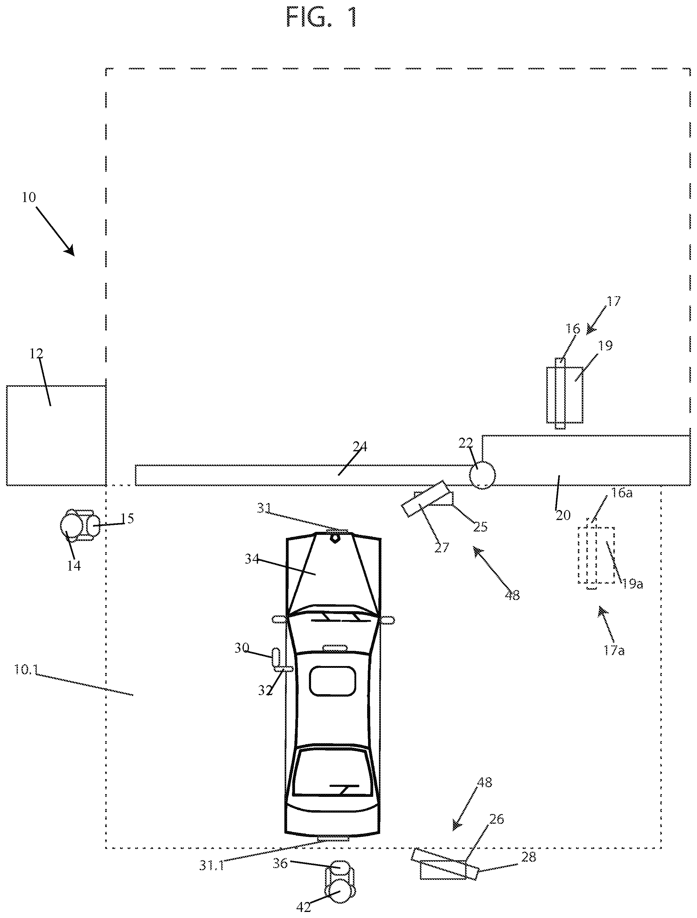 Patent US12417699 — Venue entry payment system for vehicles — Figure 1