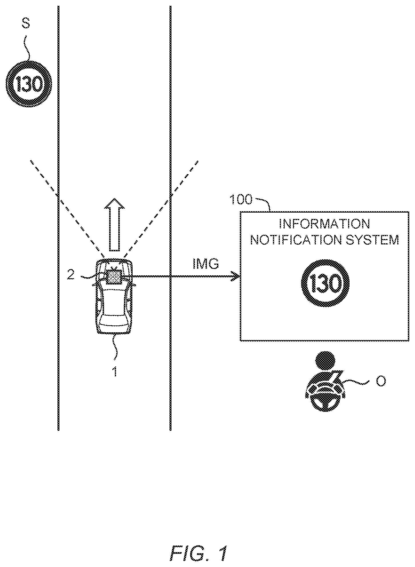 Patent US12417700 Figure 1 – Information notification system and information notification method