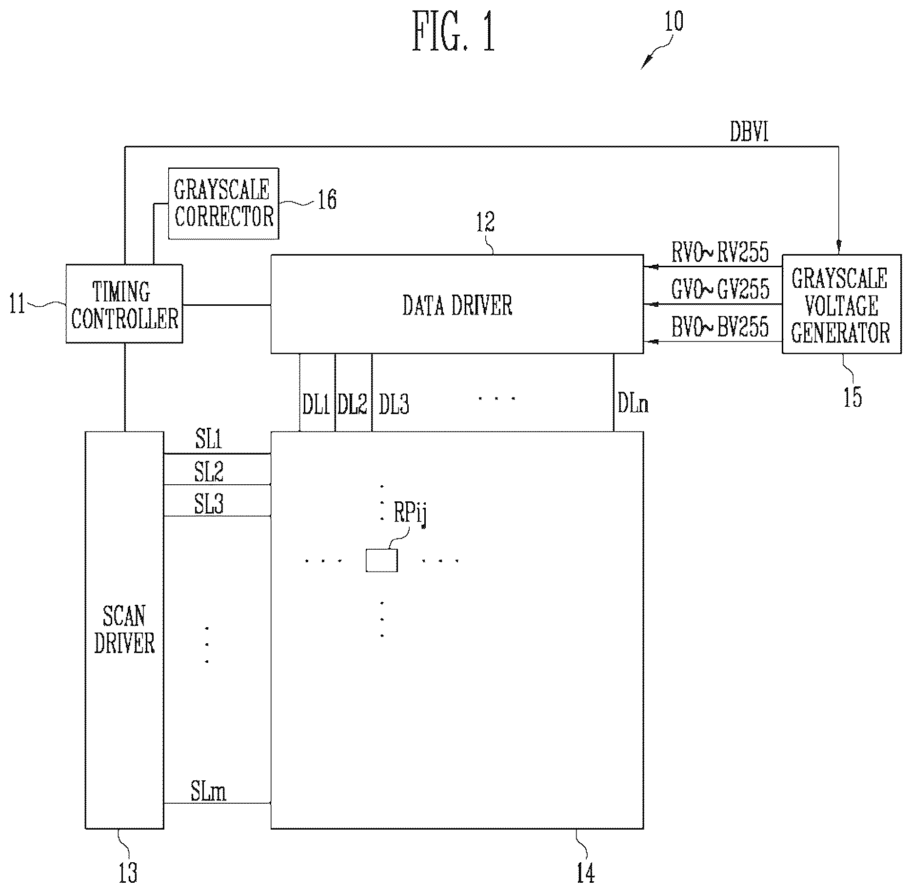 Patent US12417726 Figure 1 – Display device