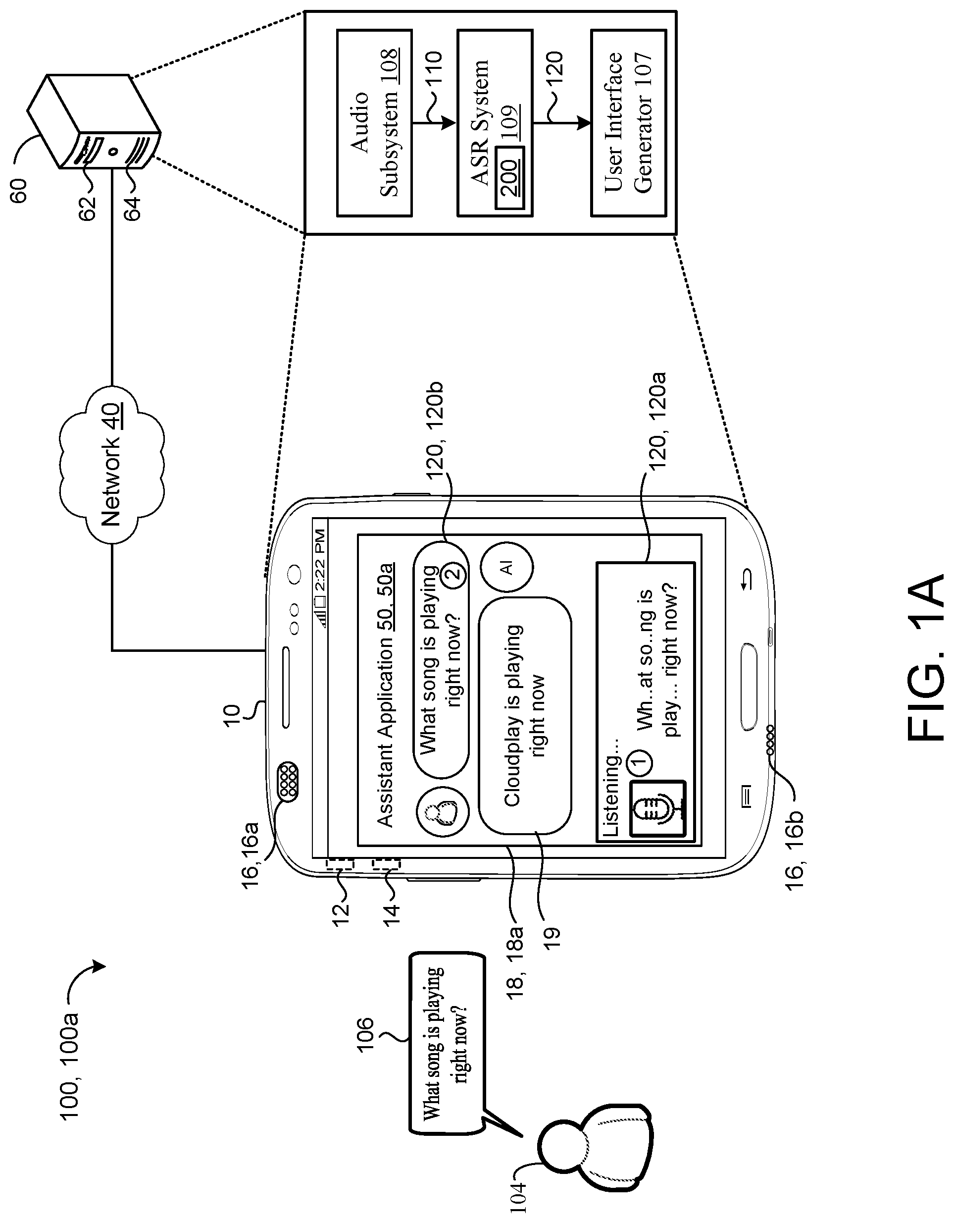 Patent US12417770 Figure 1 – Unified cascaded encoder ASR model for dynamic model sizes