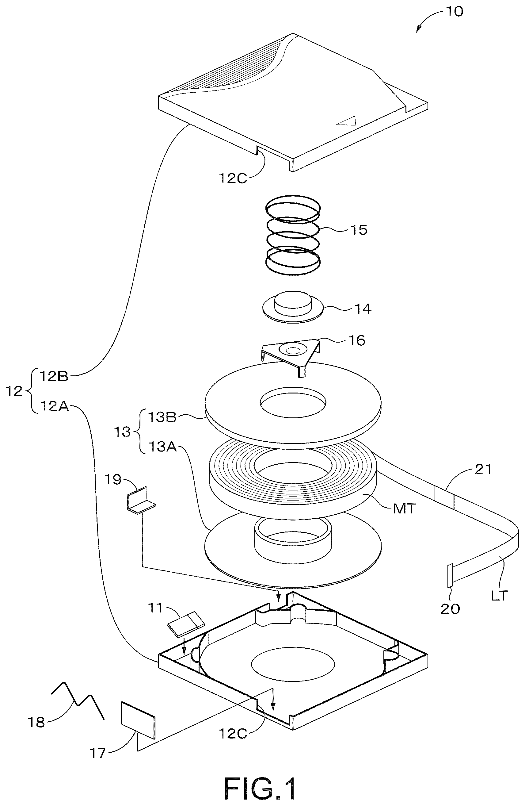 Patent US12417784 — Magnetic recording medium and cartridge — Figure 1