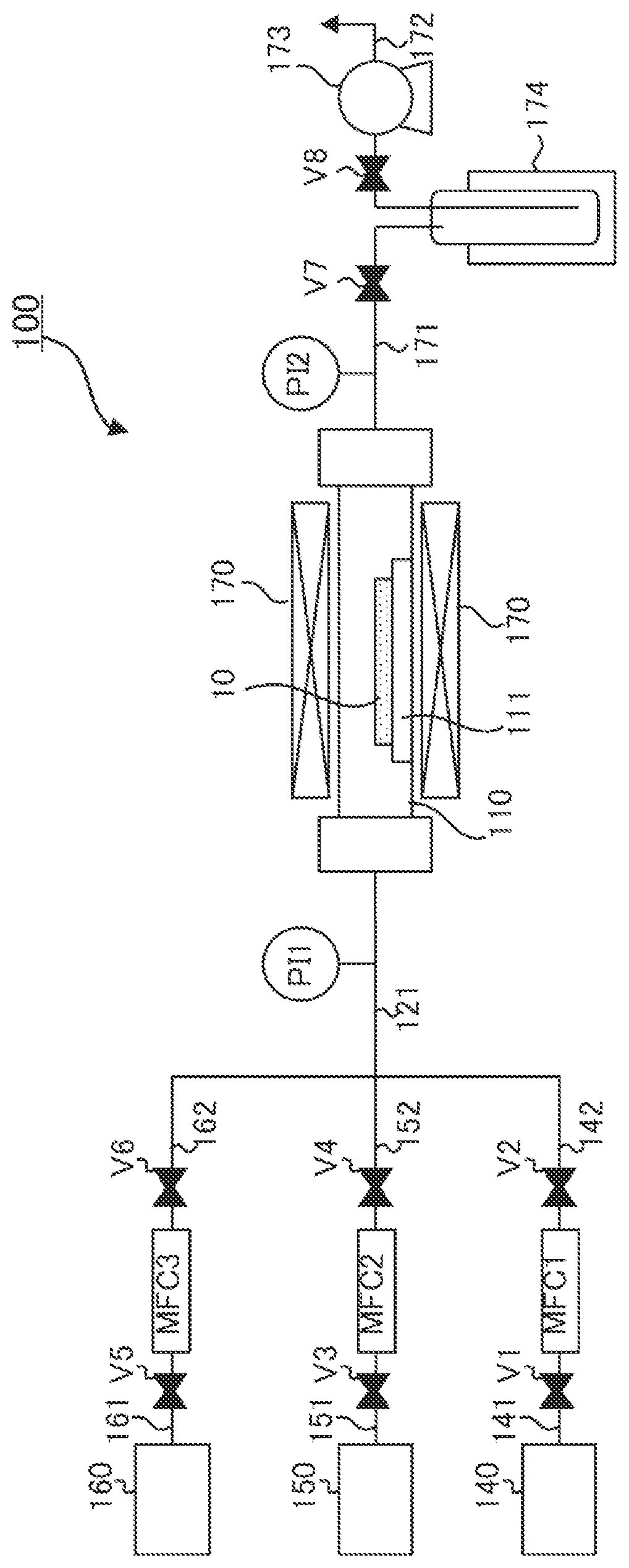 Patent US12417922 — Surface treatment method, dry etching method, cleaning method, semiconductor device manufacturing method, and etching device — Figure 1