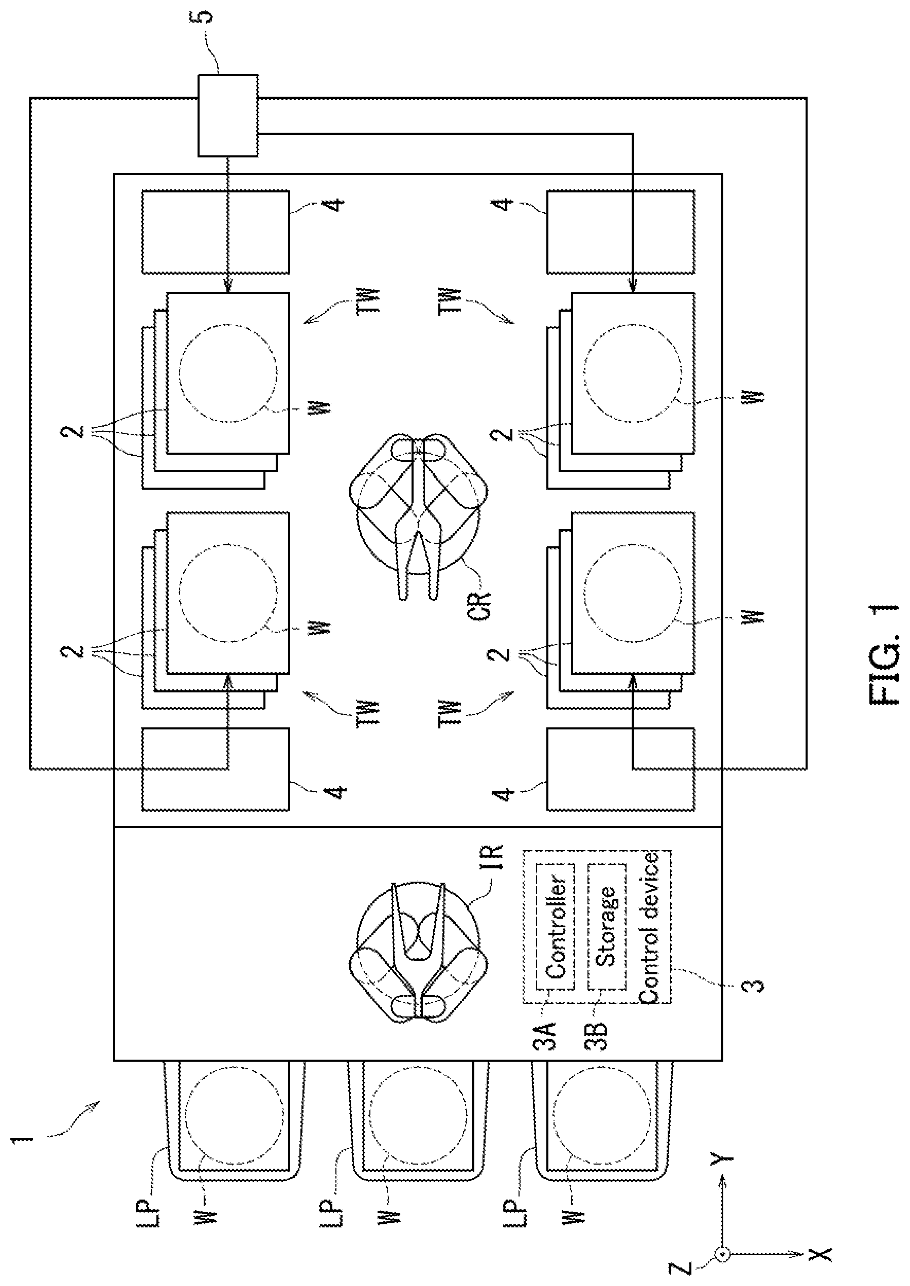 Patent US12417931 — Substrate processing apparatus and substrate processing method — Figure 1