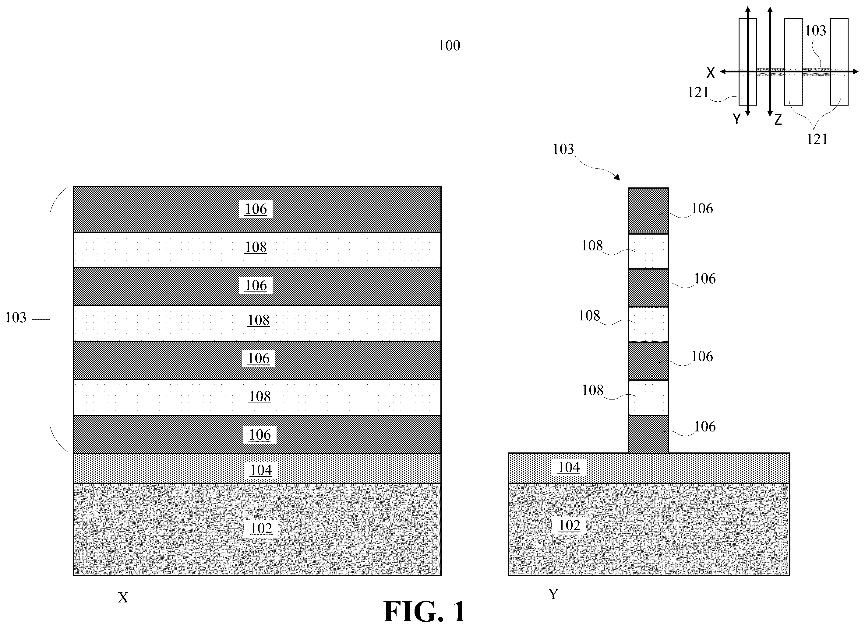 Patent US12417963 — Isolation rail between backside power rails — Figure 1