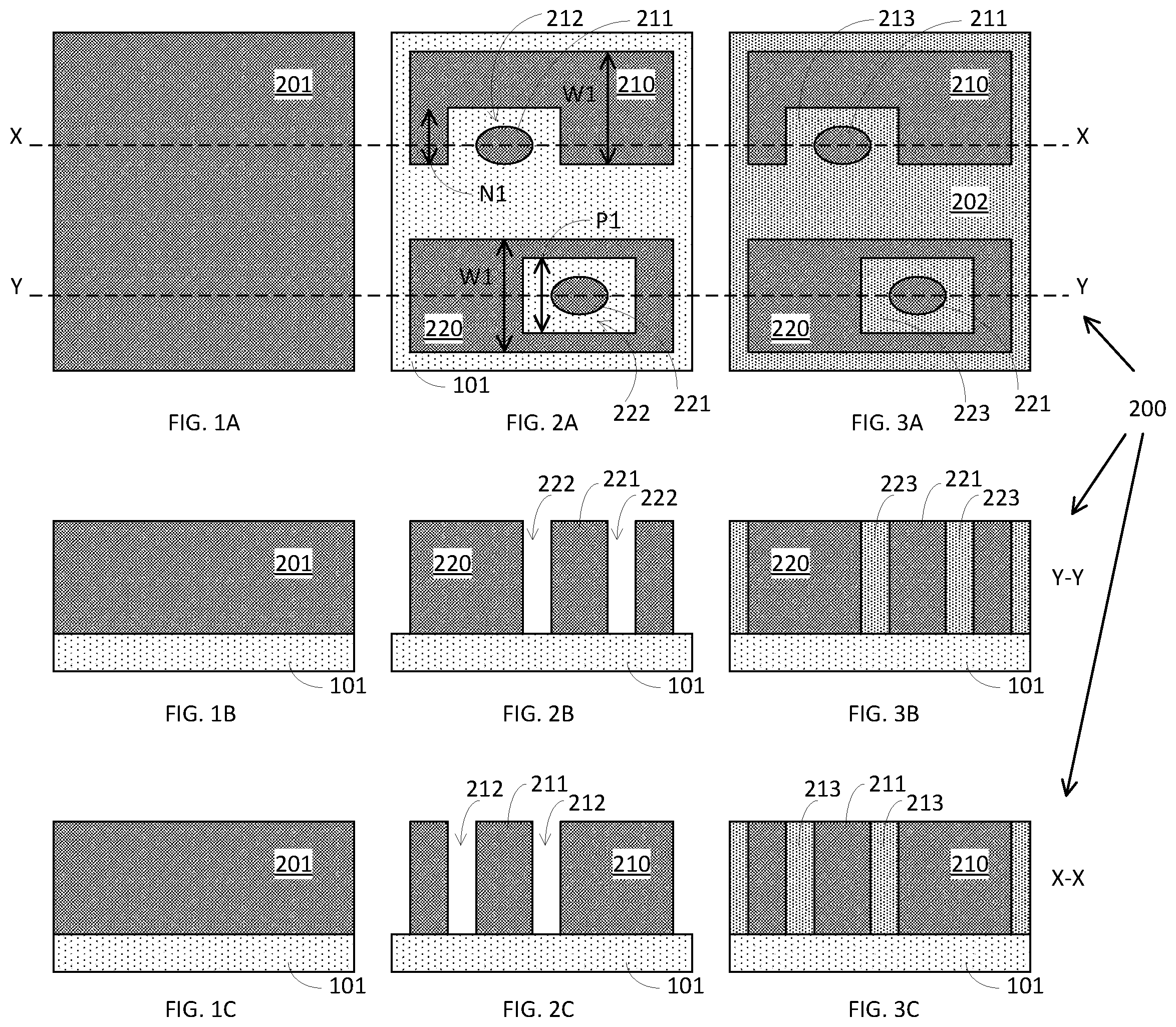 Patent US12417979 — Pass-through wiring in notched interconnect — Figure 1