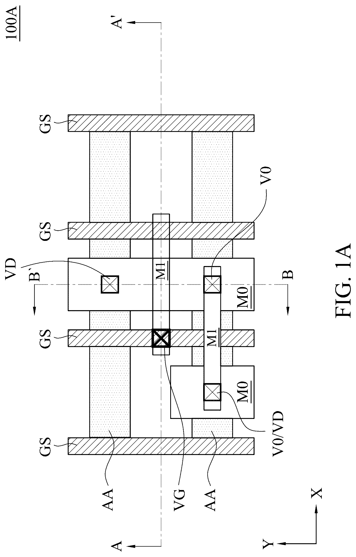 Patent US12417980 — First metal structure, layout, and method — Figure 1
