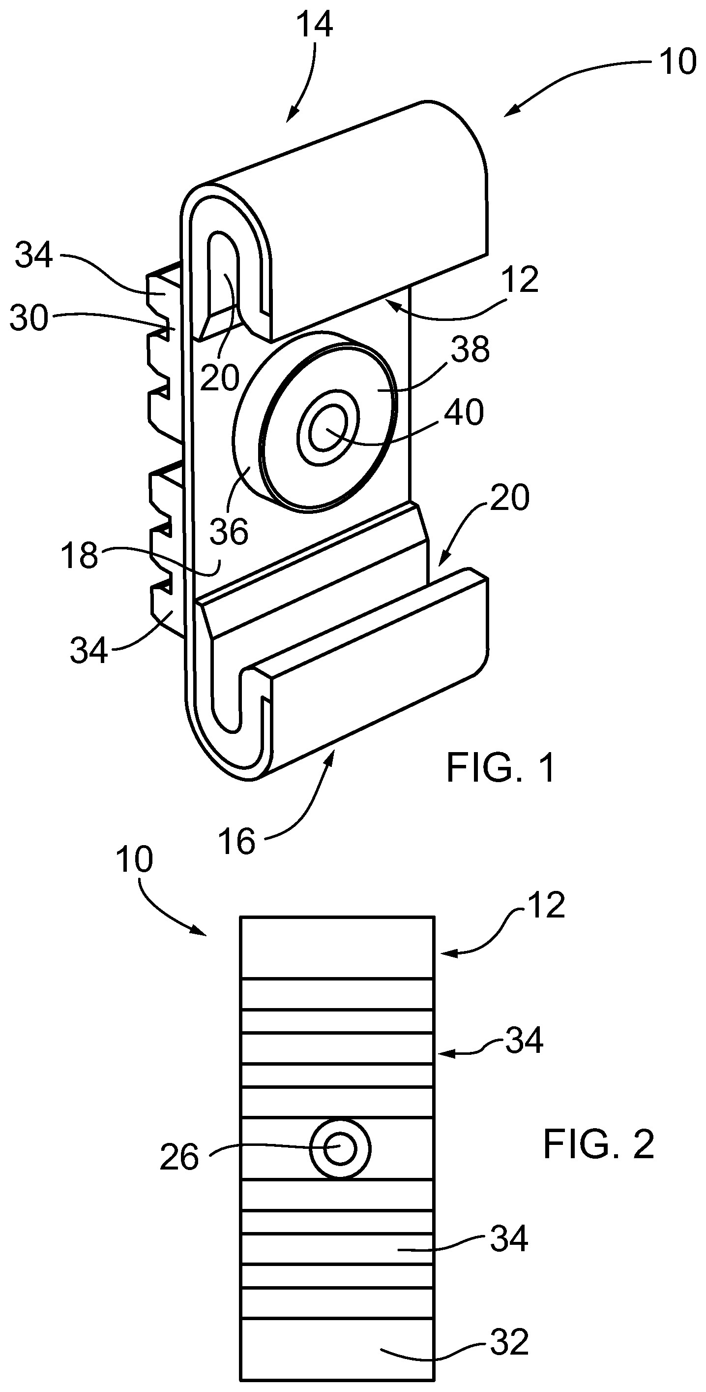 Patent US12422011 Figure 1 – Energy transmission control mount