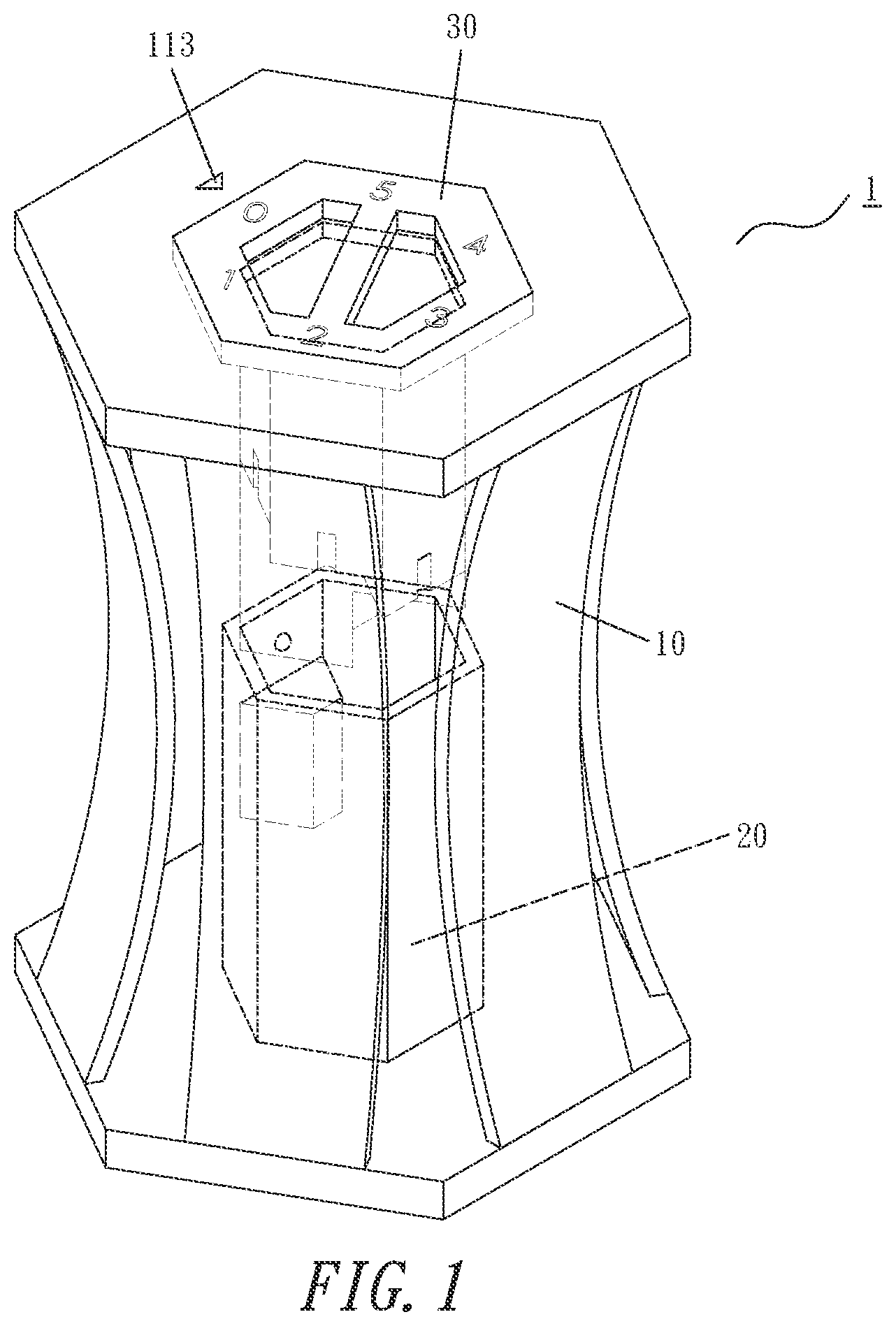 Patent US12422012 — Shock-absorbing buffer pad — Figure 1
