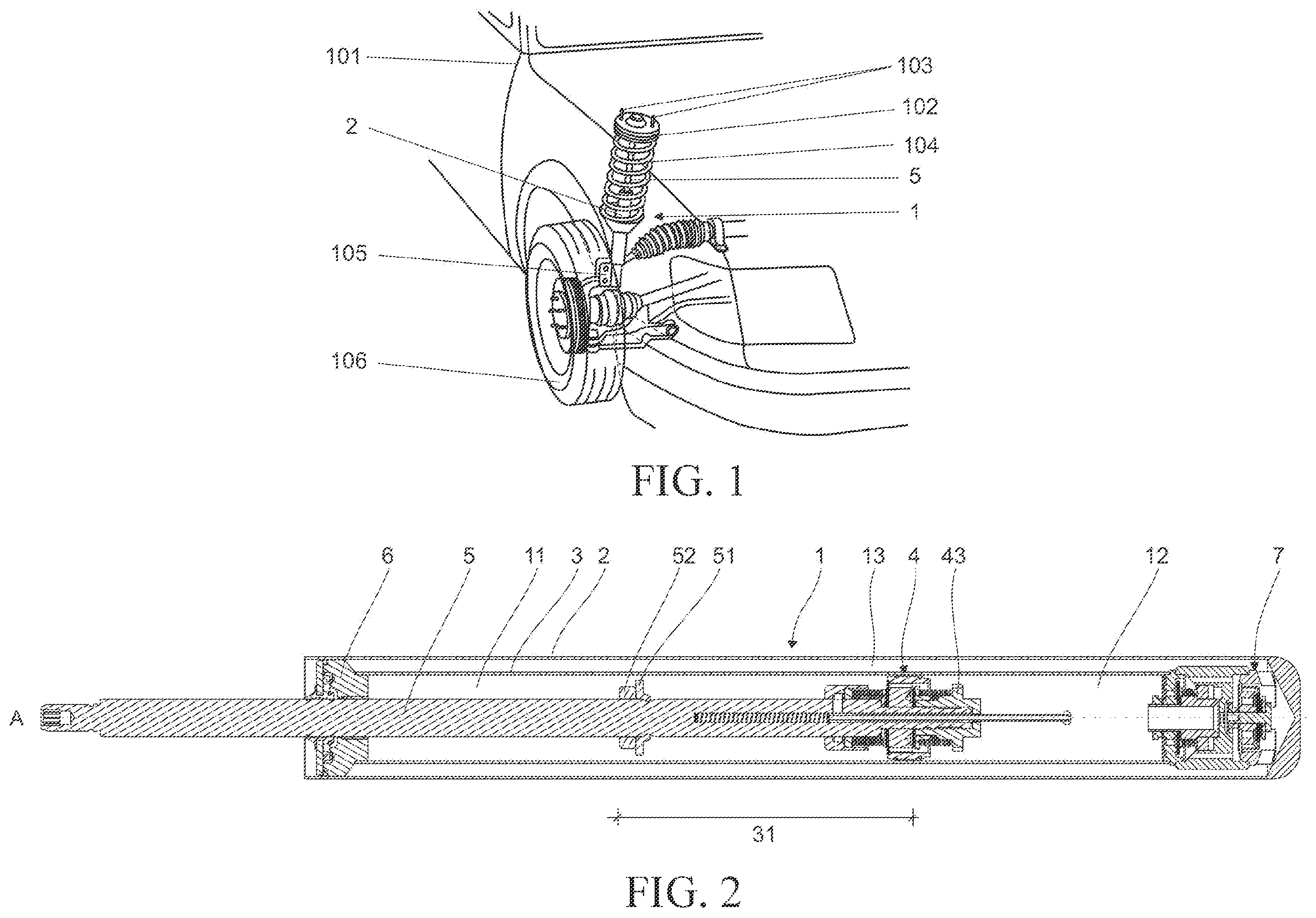 Patent US12422017 — Hydraulic damper with a hydraulic compression stop assembly — Figure 1