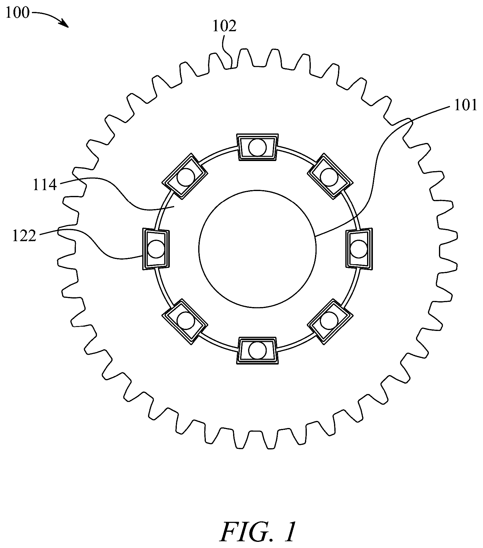 Patent US12422020 — Self aligning gear — Figure 1