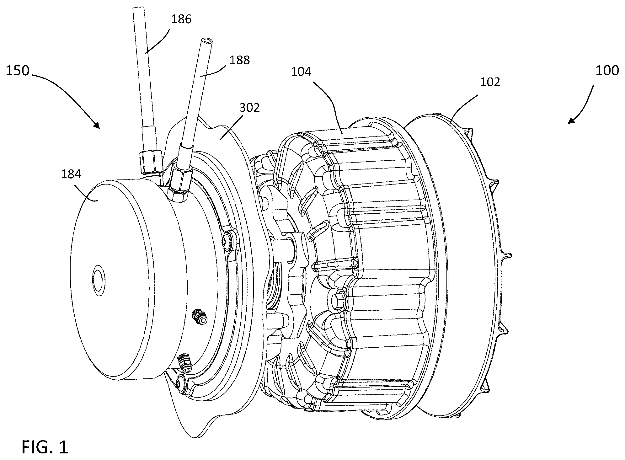 Patent US12422024 Figure 1 – Continuously variable transmission clutch with movable sheave actuator