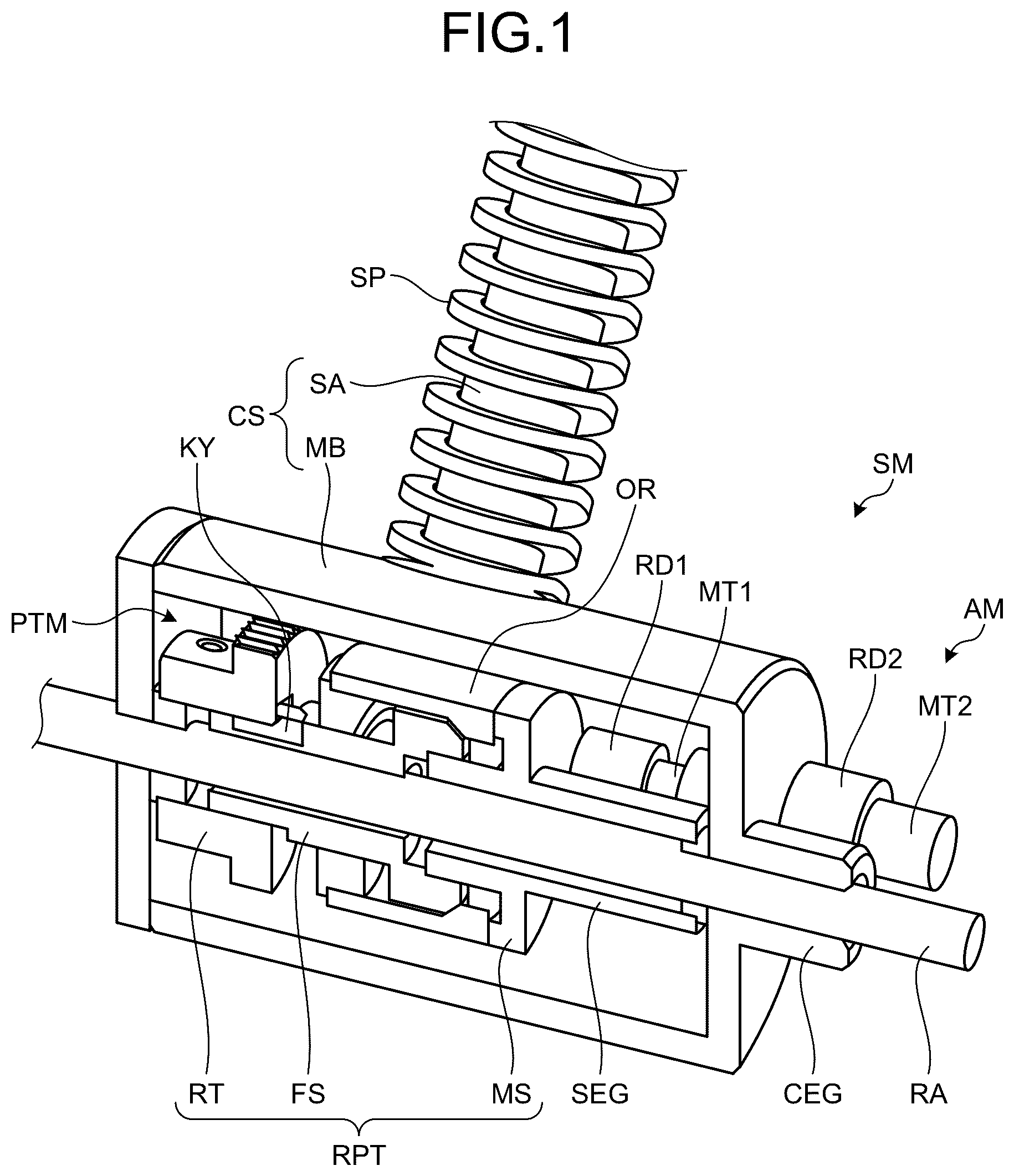 Patent US12422027 Figure 1 – Spring expansion/compression mechanism, robot, and electronic device