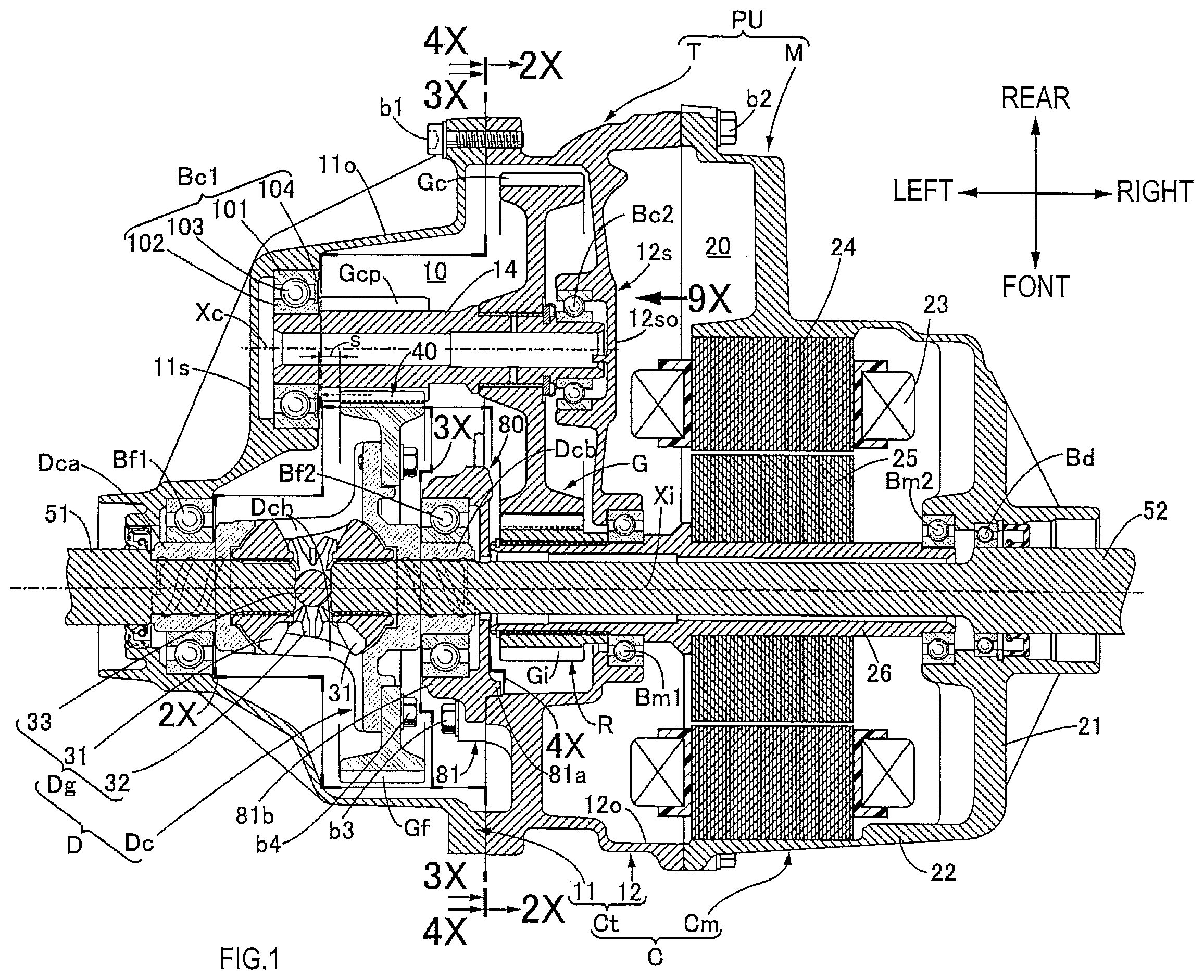 Patent US12422036 — Breather structure in power unit — Figure 1