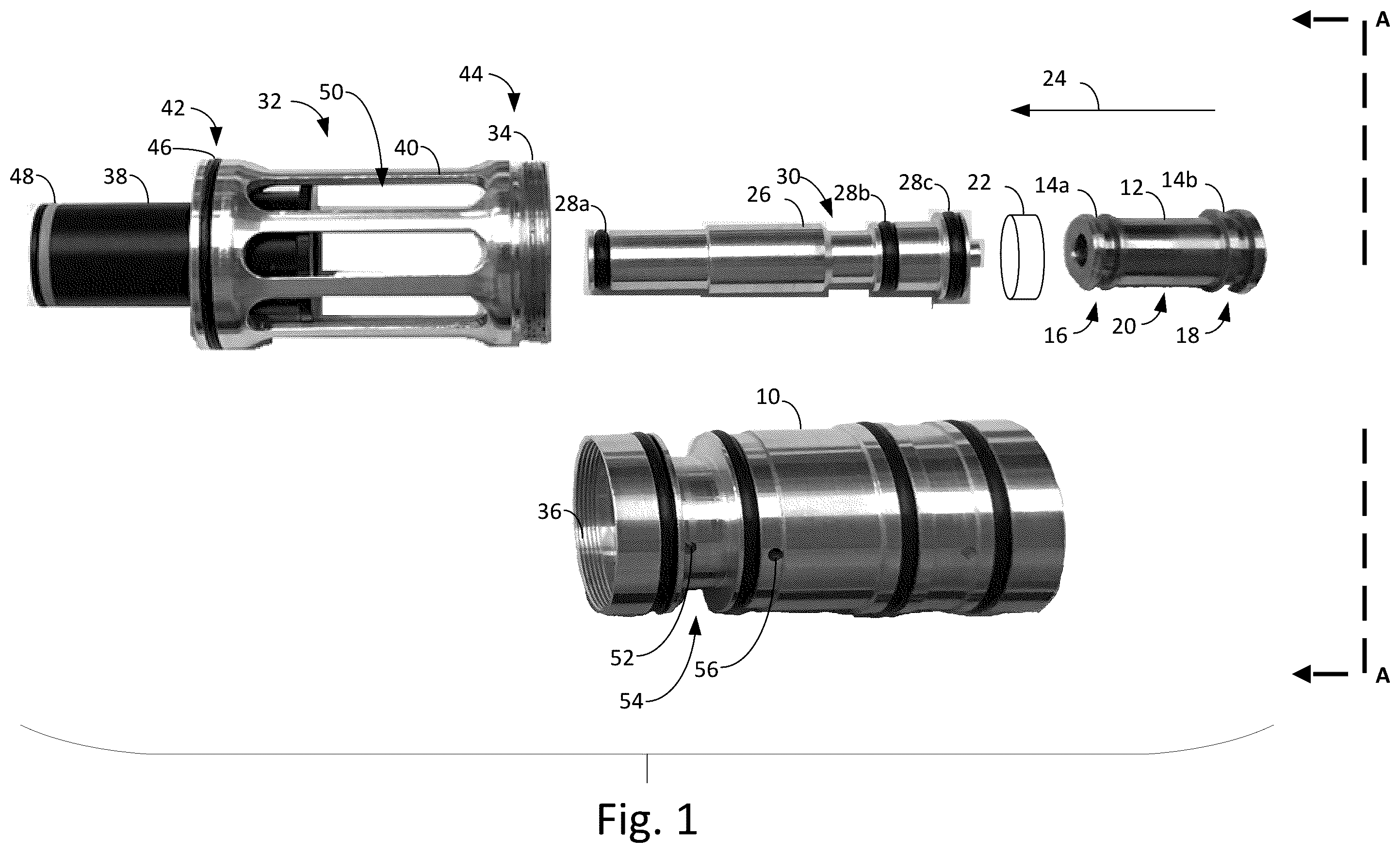 Patent US12422055 — Pneumatic actuation valve assembly — Figure 1