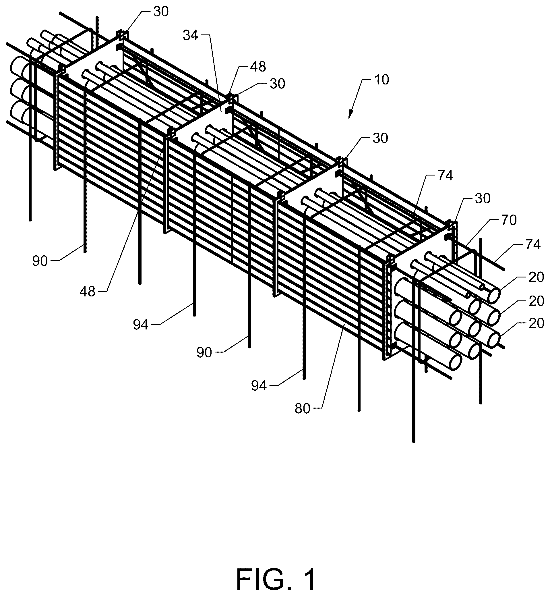 Patent US12422061 Figure 1 – Underground duct bank