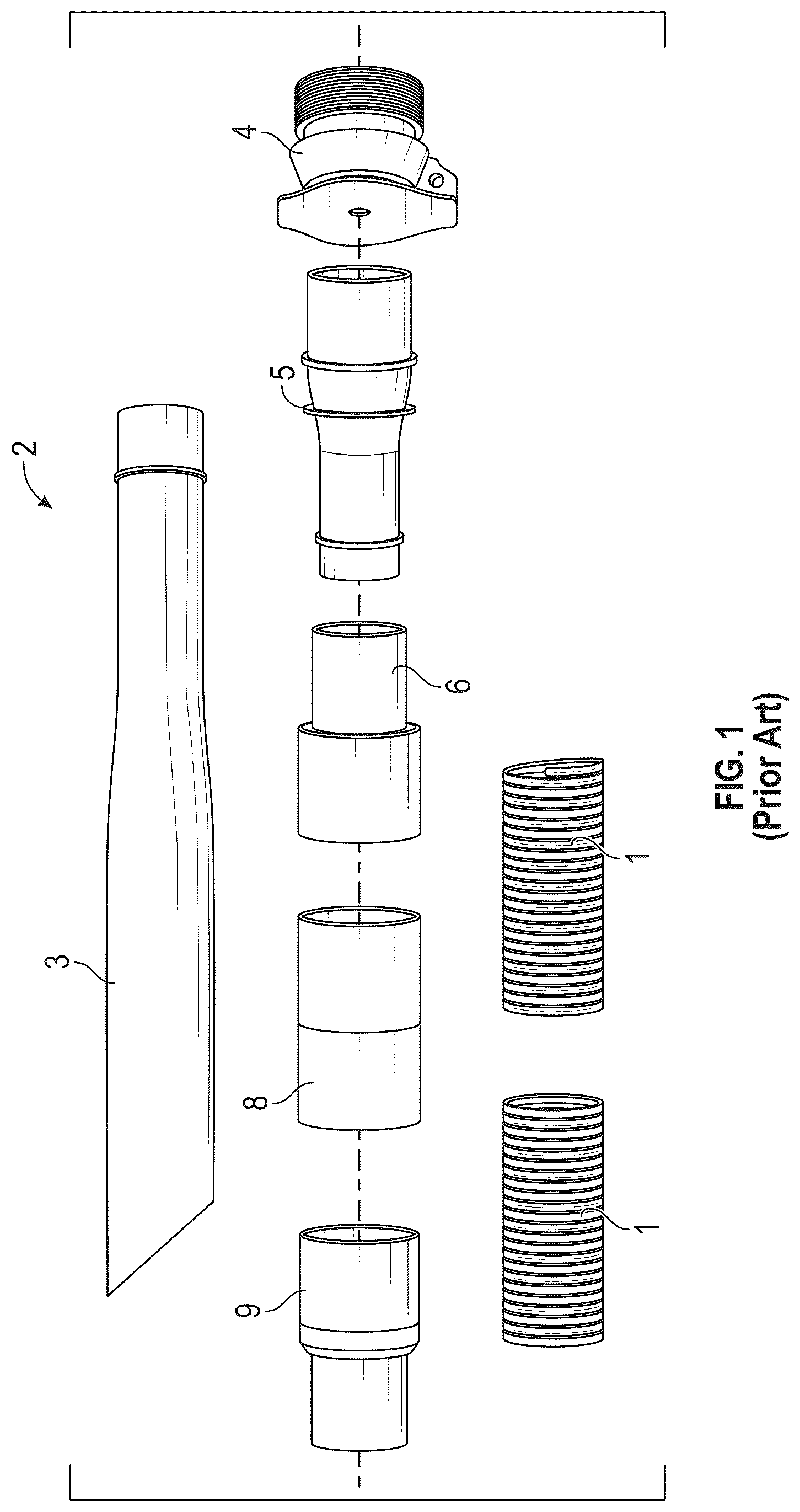 Patent US12422074 — Vacuum hose connection system — Figure 1