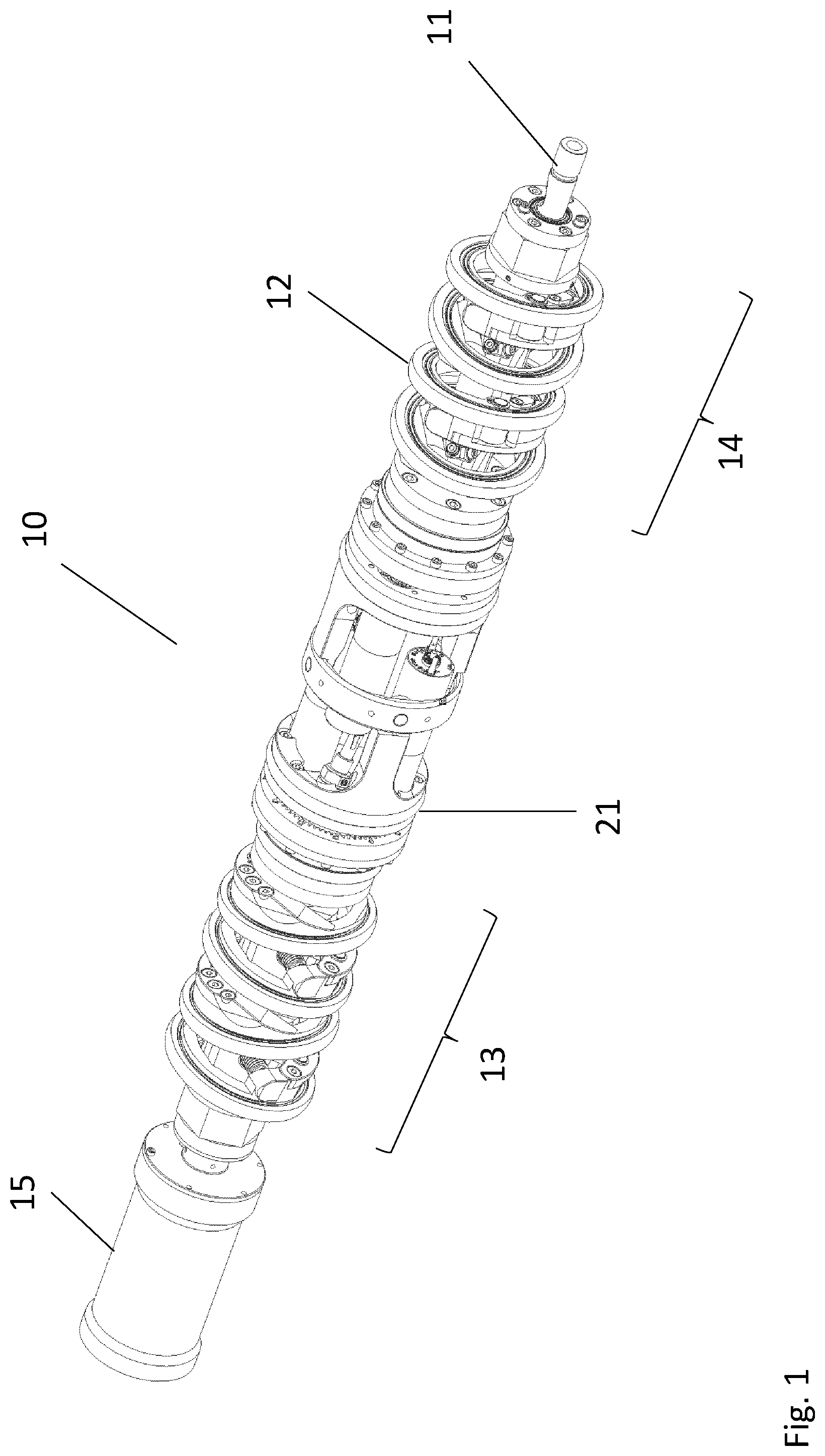Patent US12422083 Figure 1 – Apparatus for propulsion and operations inside a cylindrical body