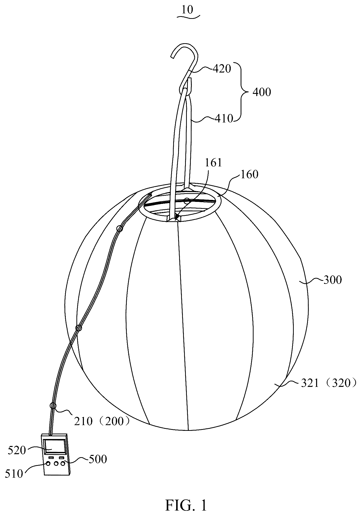 Patent US12422123 — Lantern-shaped decorative lamp and lighting device — Figure 1