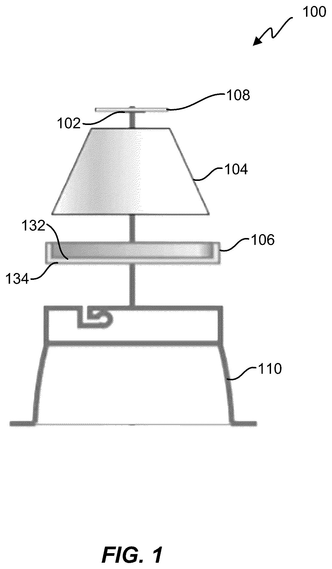 Patent US12422124 — Multi-region optic for flat illumination and color consistency — Figure 1