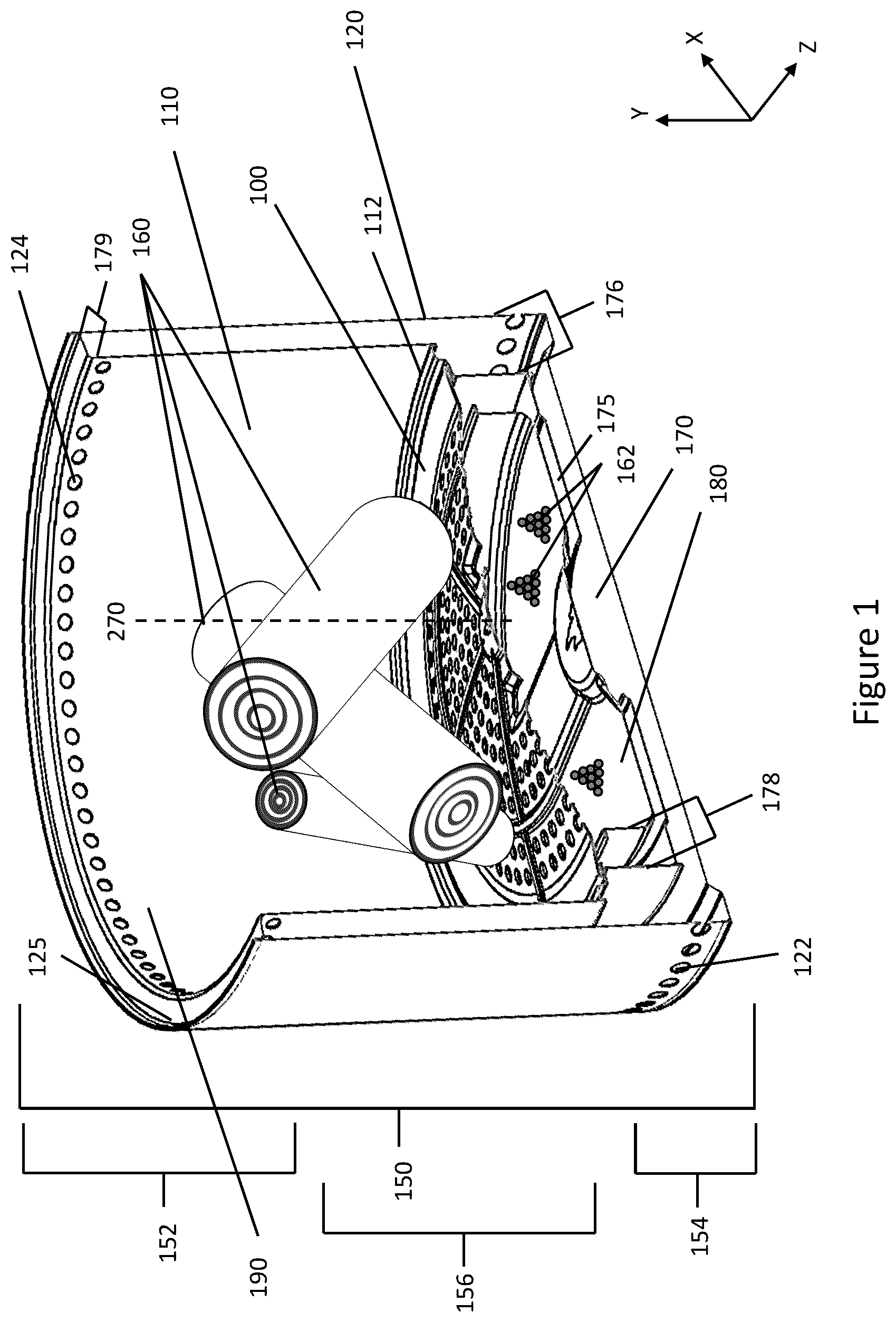 Patent US12422144 — Combustible fuel burning fire pit — Figure 1