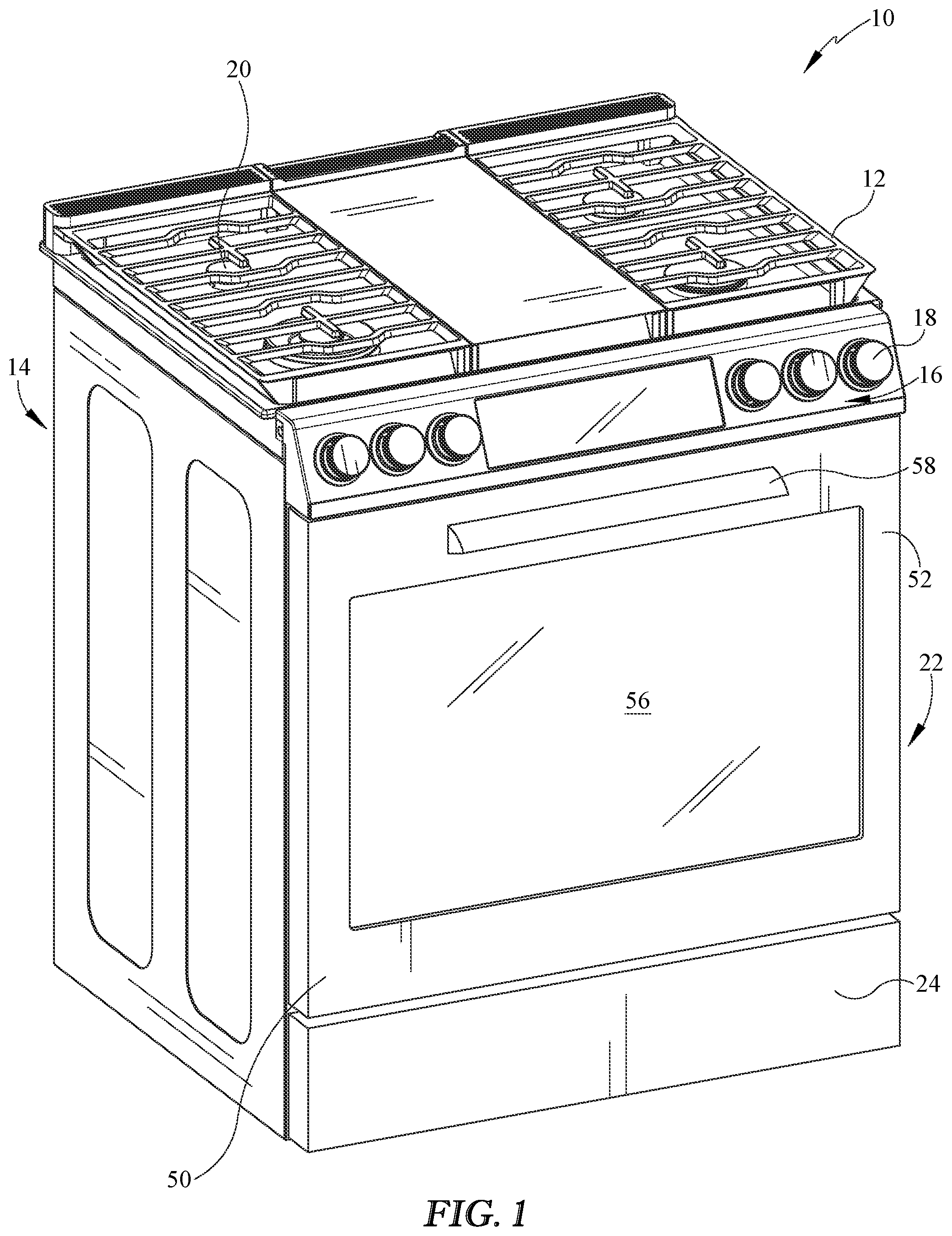 Patent US12422145 — Appliance corner cap — Figure 1