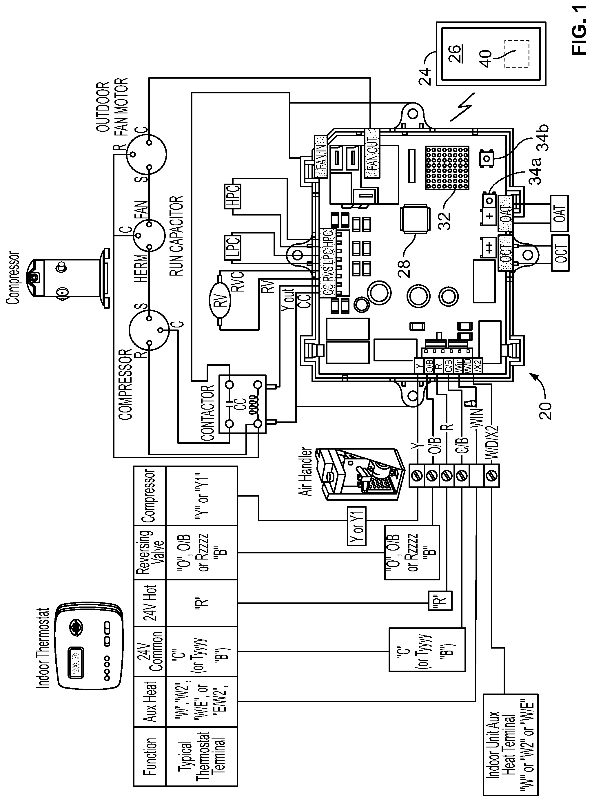 Patent US12422157 — Wirelessly configuring climate control system controls — Figure 1