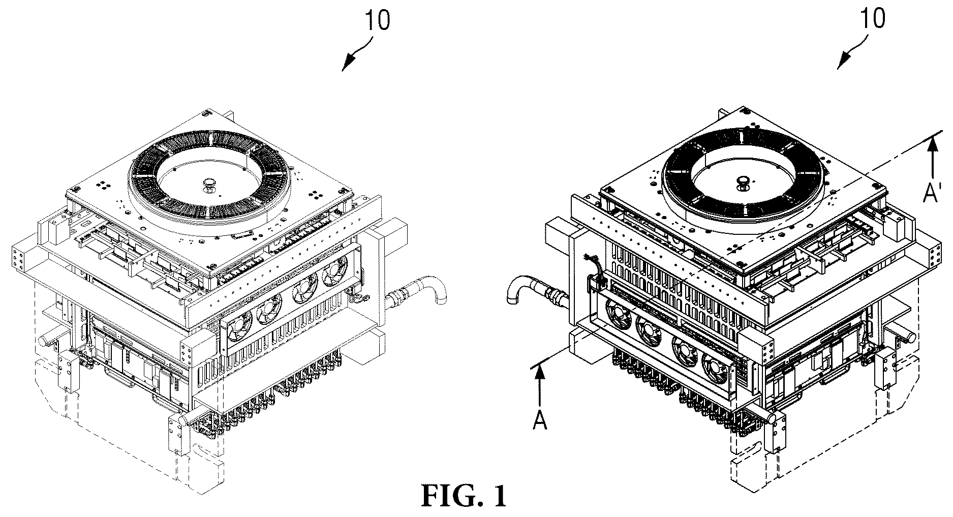 Patent US12422162 — Cooling method and apparatus using internal circulation air flow — Figure 1