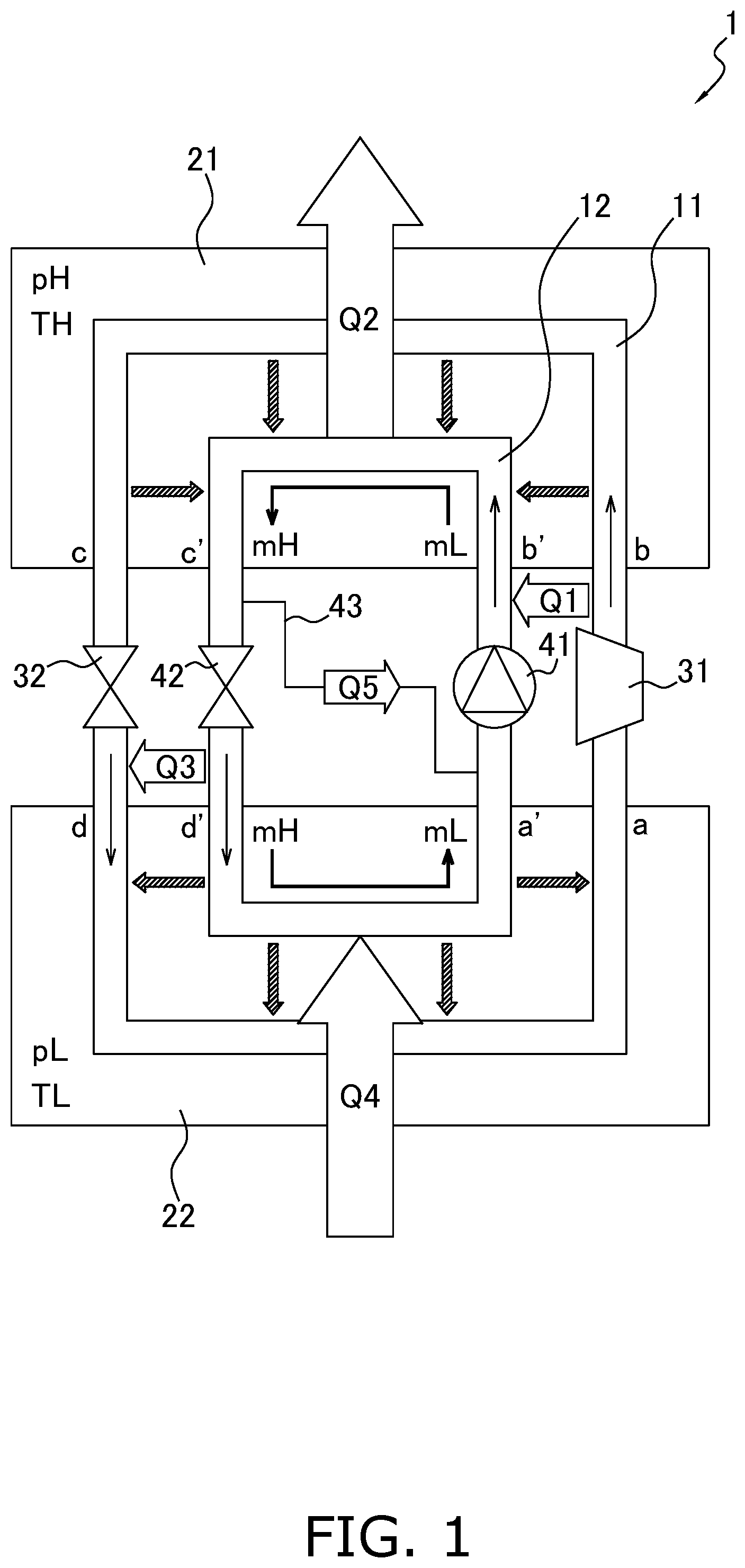 Patent US12422171 Figure 1 – Refrigeration cycle apparatus