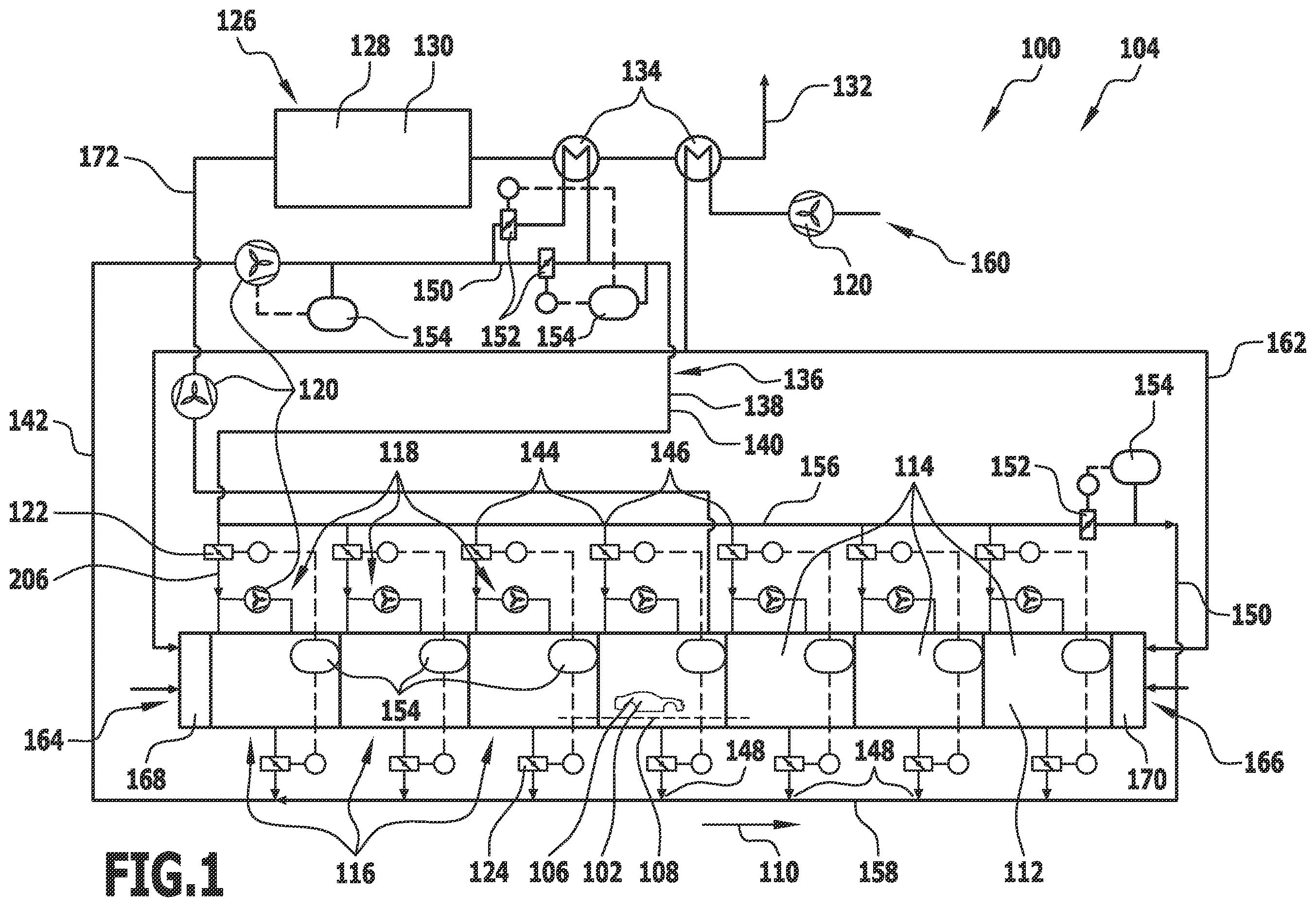 Patent US12422188 — Treatment installation and method for treating workpieces — Figure 1