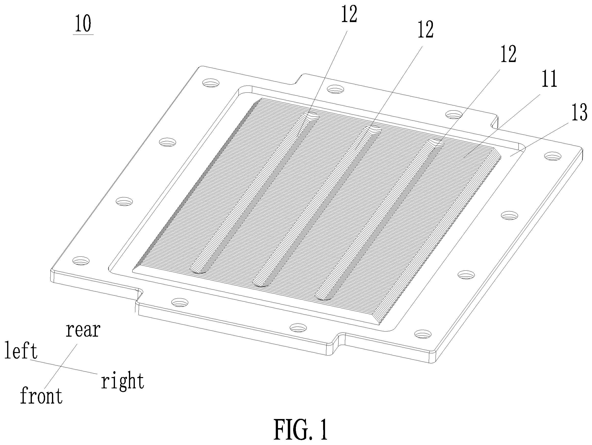 Patent US12422199 — Multi-channel liquid cooling radiator — Figure 1