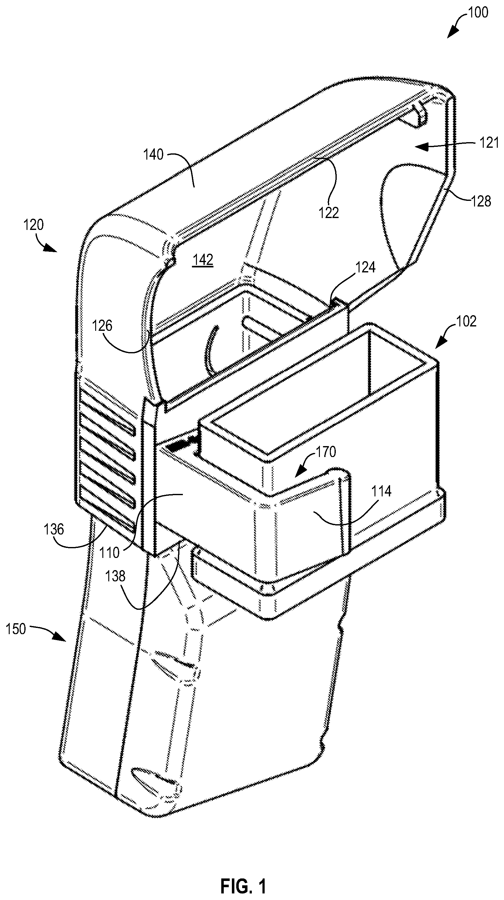 Patent US12422204 — Configurable firearm shell casing catching system — Figure 1