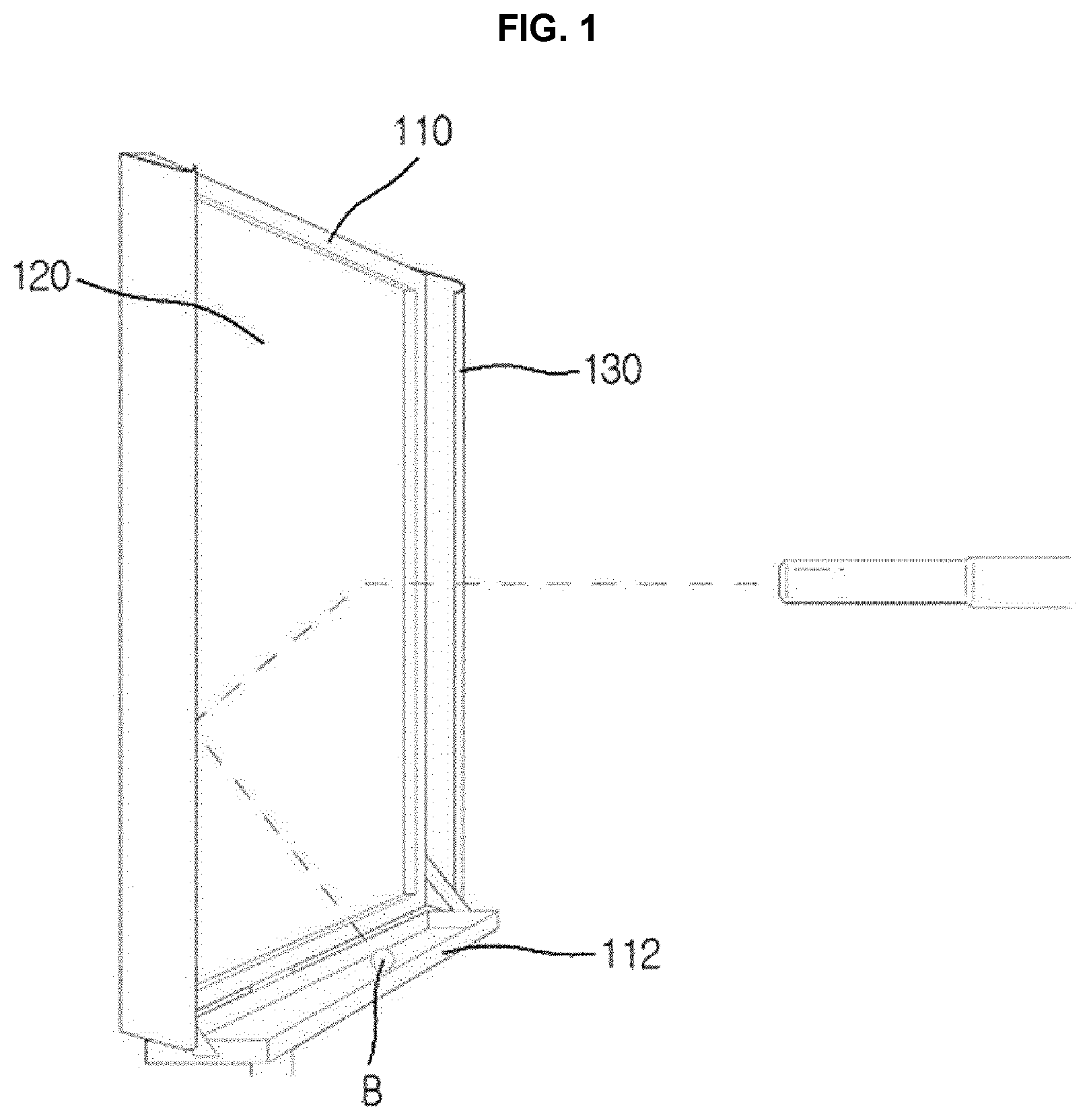 Patent US12422228 — Monitor device having bullet dispersion prevention function for shooting game — Figure 1