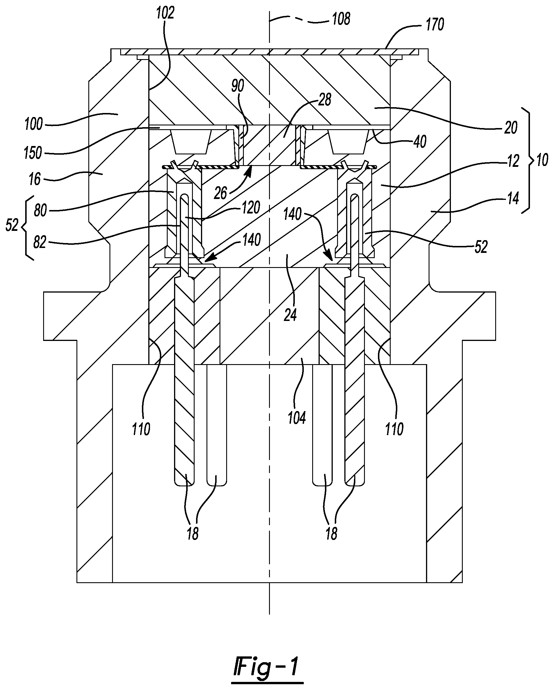 Patent US12422229 — Initiator assembly having an initiator cartridge and method for constructing an initiator assembly — Figure 1
