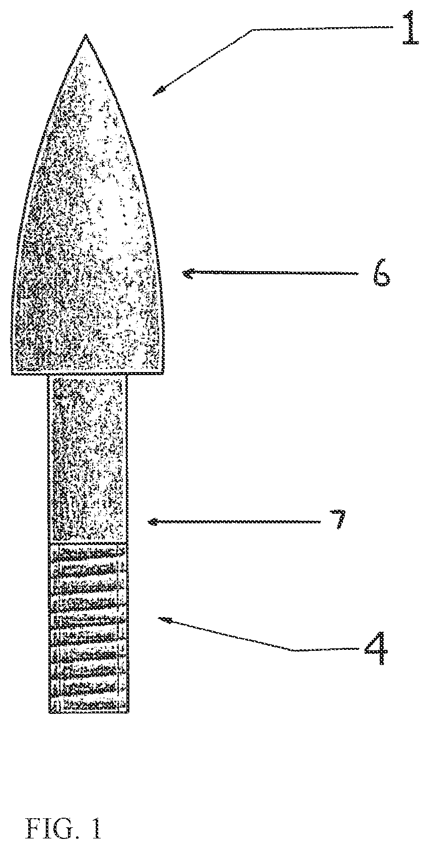 Patent US12422231 — Spinning projectile — Figure 1