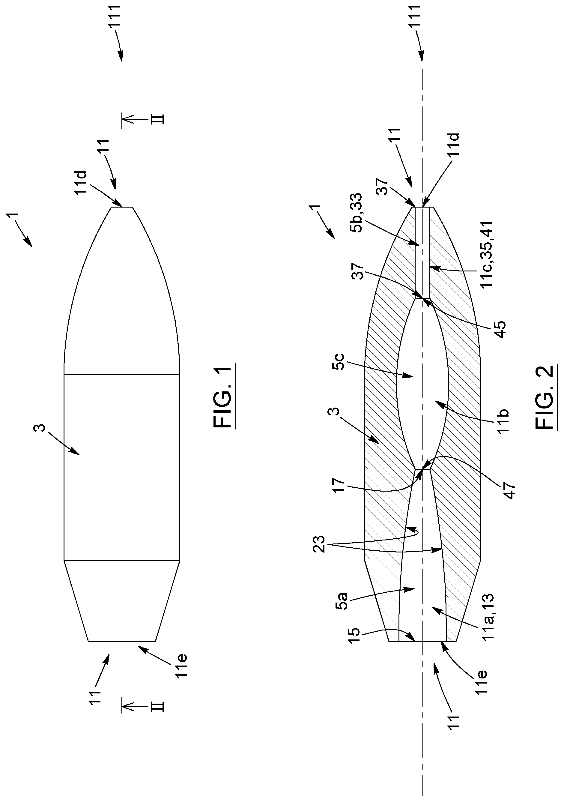 Patent US12422232 — Bullet system with multiple drag-reducing capabilities — Figure 1