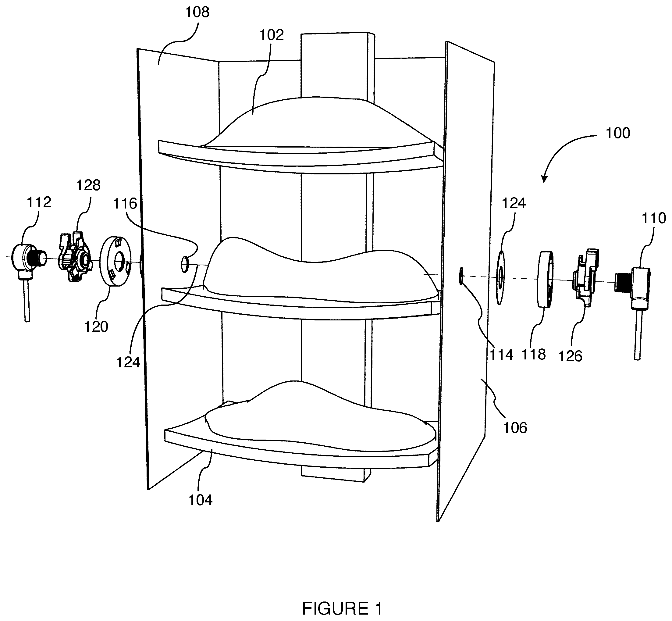 Patent US12422296 — Line-of-sight sensor mounting system and method — Figure 1