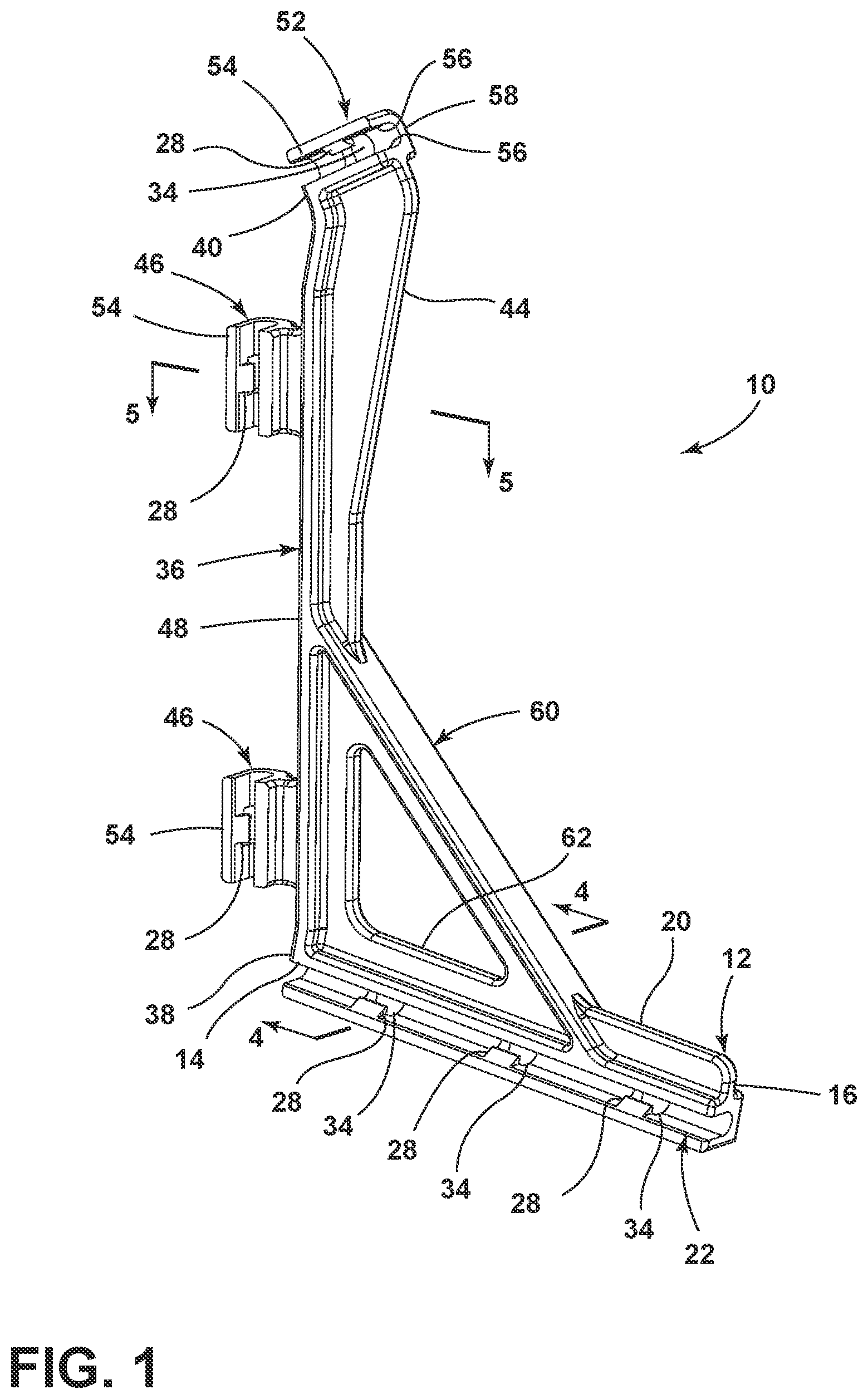 Patent US12422297 — Reinforcement support brace for a float arm — Figure 1