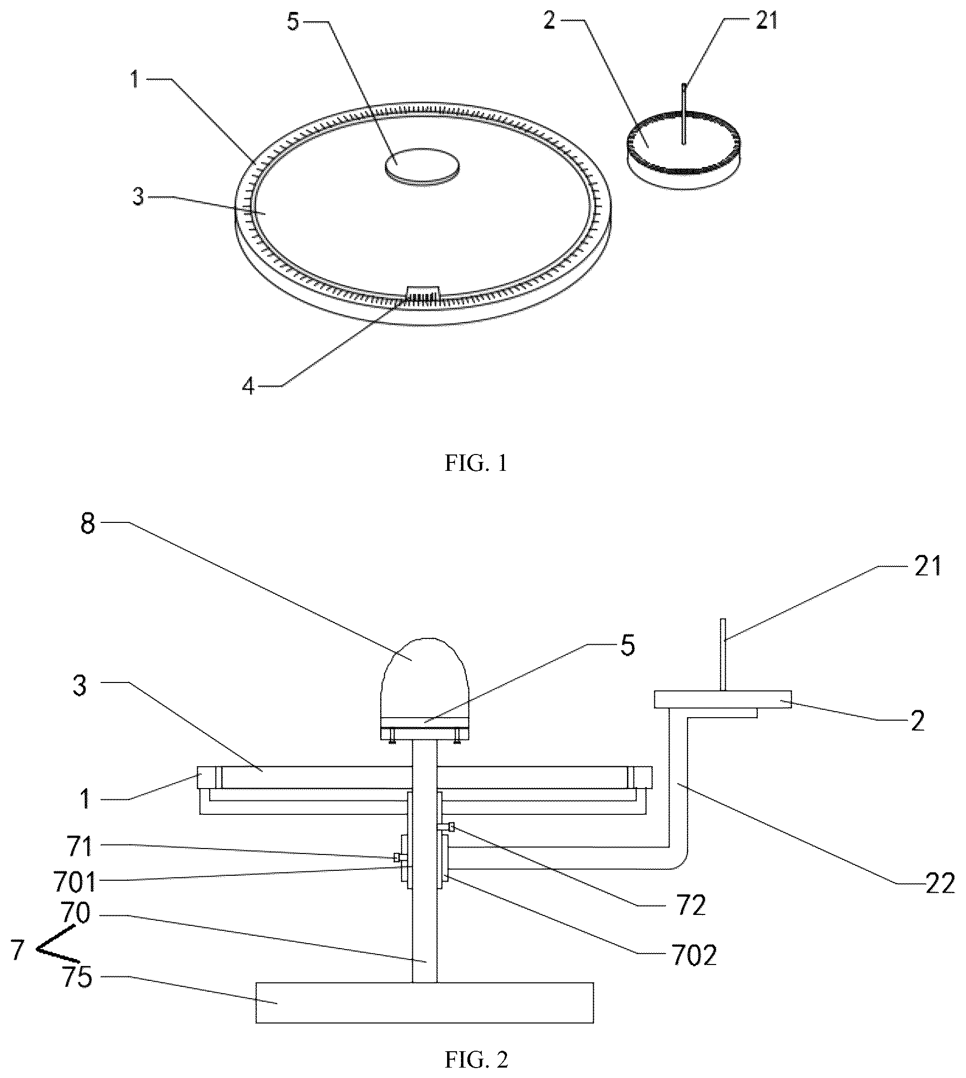 Patent US12422333 — Dual-dial measurement device and measurement method for viewing angle measurement of optical component — Figure 1