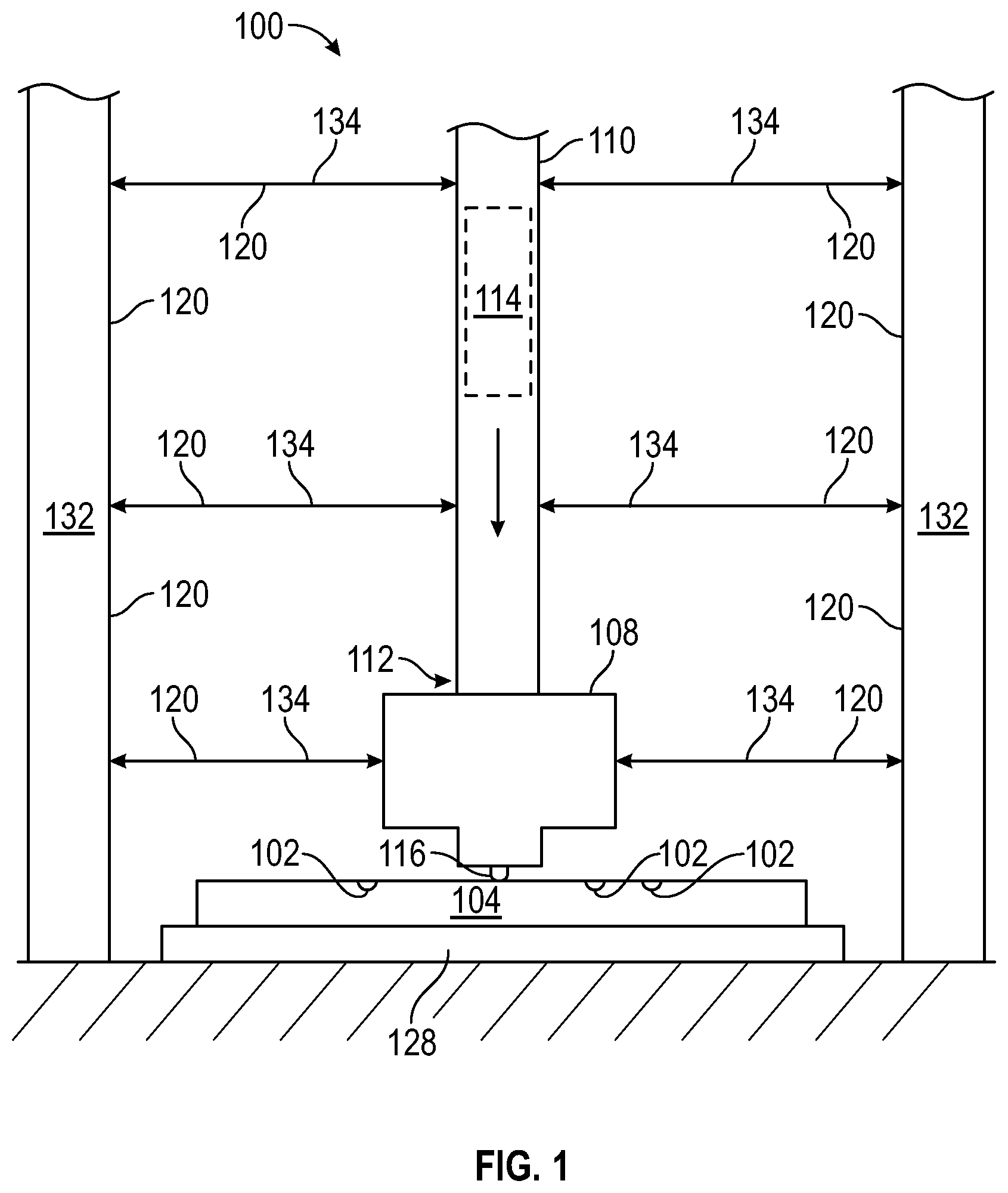 Patent US12422345 — Drop-weight impact damage infliction for a surface or component under test — Figure 1