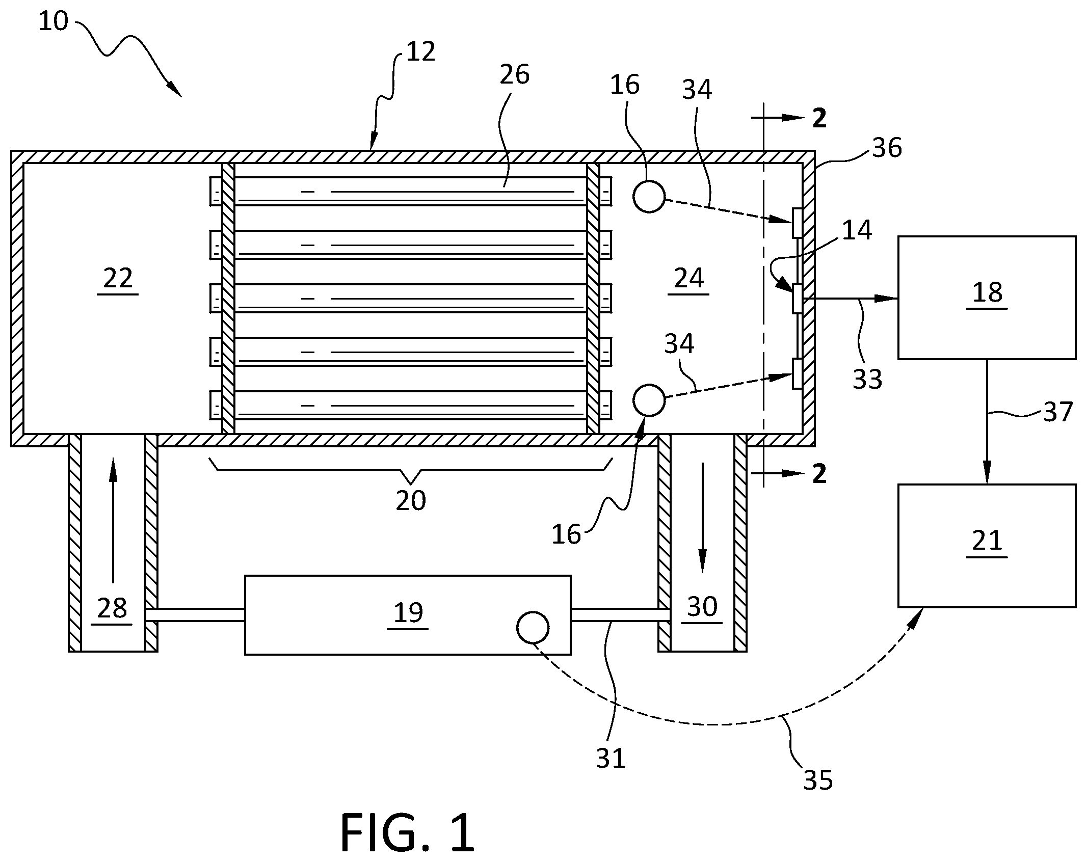 Patent US12422411 — System and method for monitoring and diagnosis of heat exchanger tube health — Figure 1