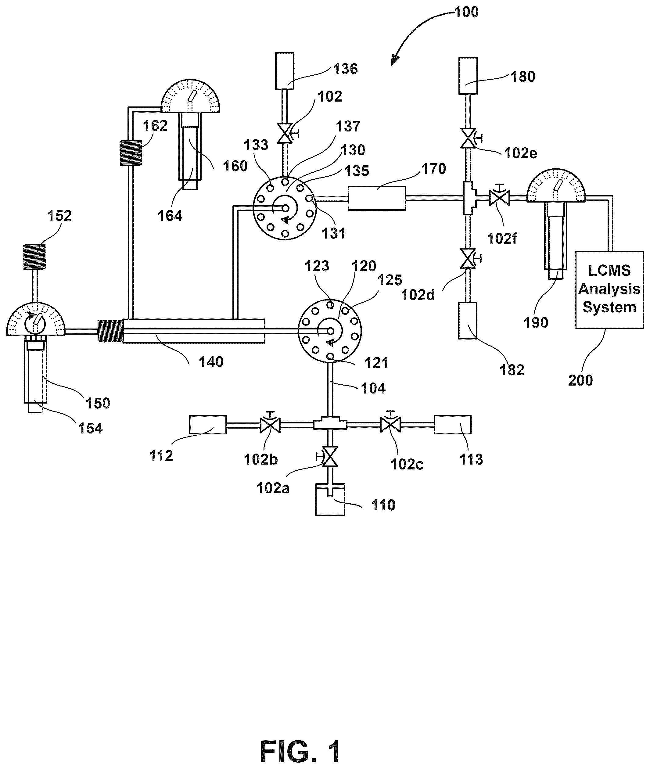 Patent US12422413 — Automated sample handling system for liquid chromatography-mass spectrometry — Figure 1
