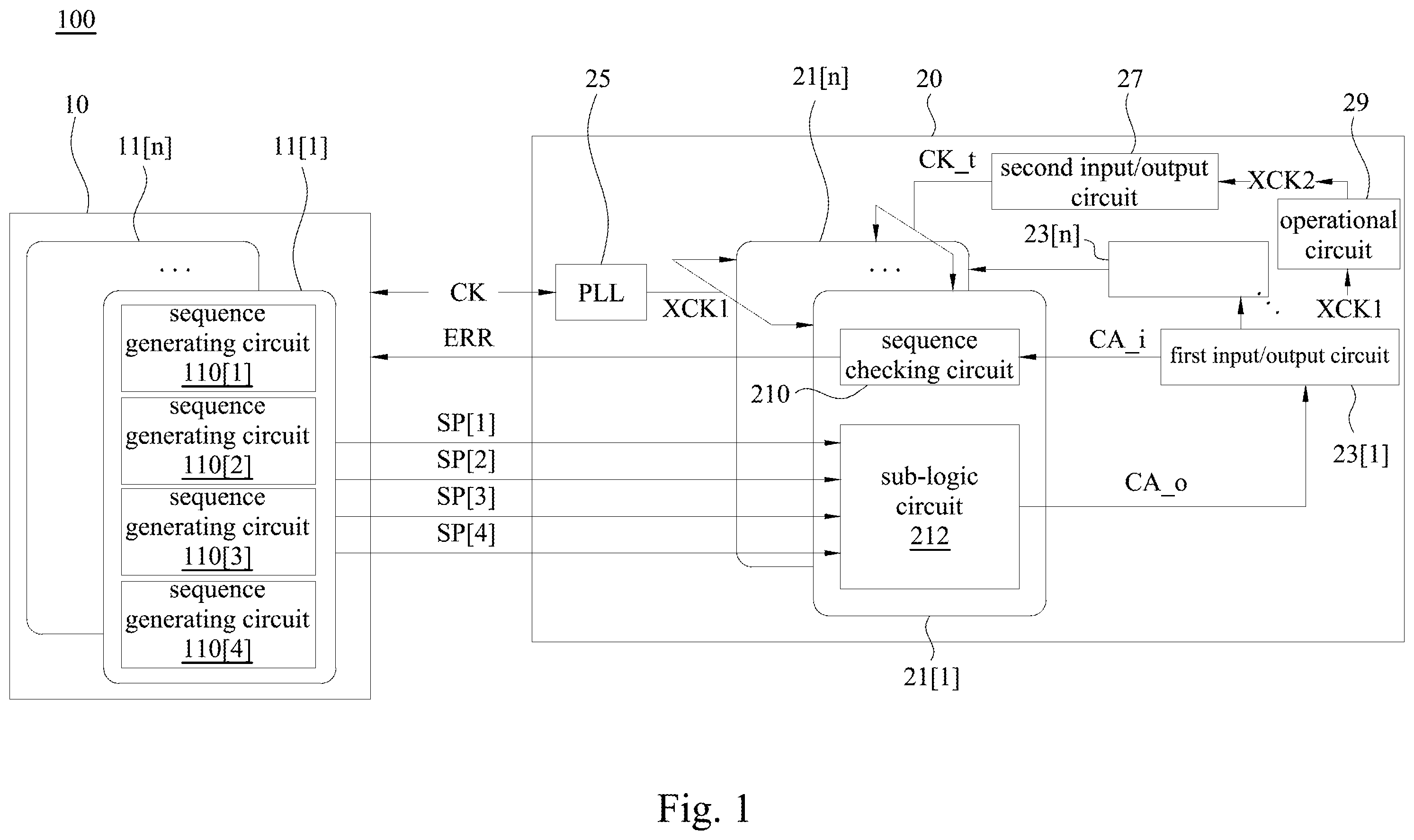 Patent US12422481 — Semiconductor chip and sequence checking circuit — Figure 1
