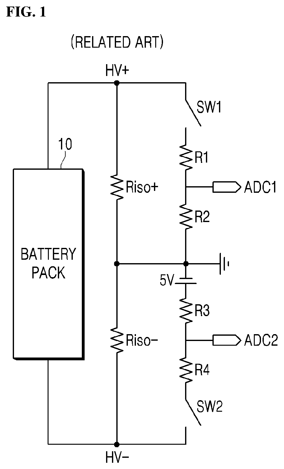 Patent US12422493 — Insulation resistance measuring device — Figure 1